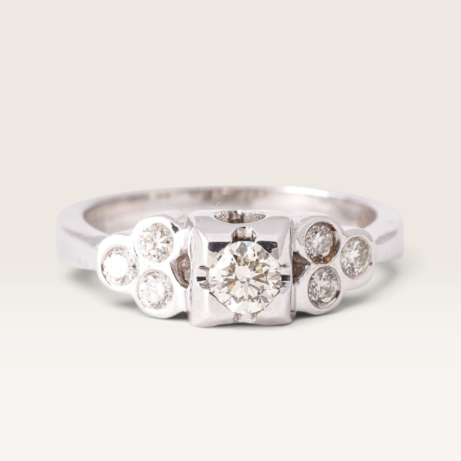 Roos | 14K Diamant Cluster Ring - Menina Amsterdam
