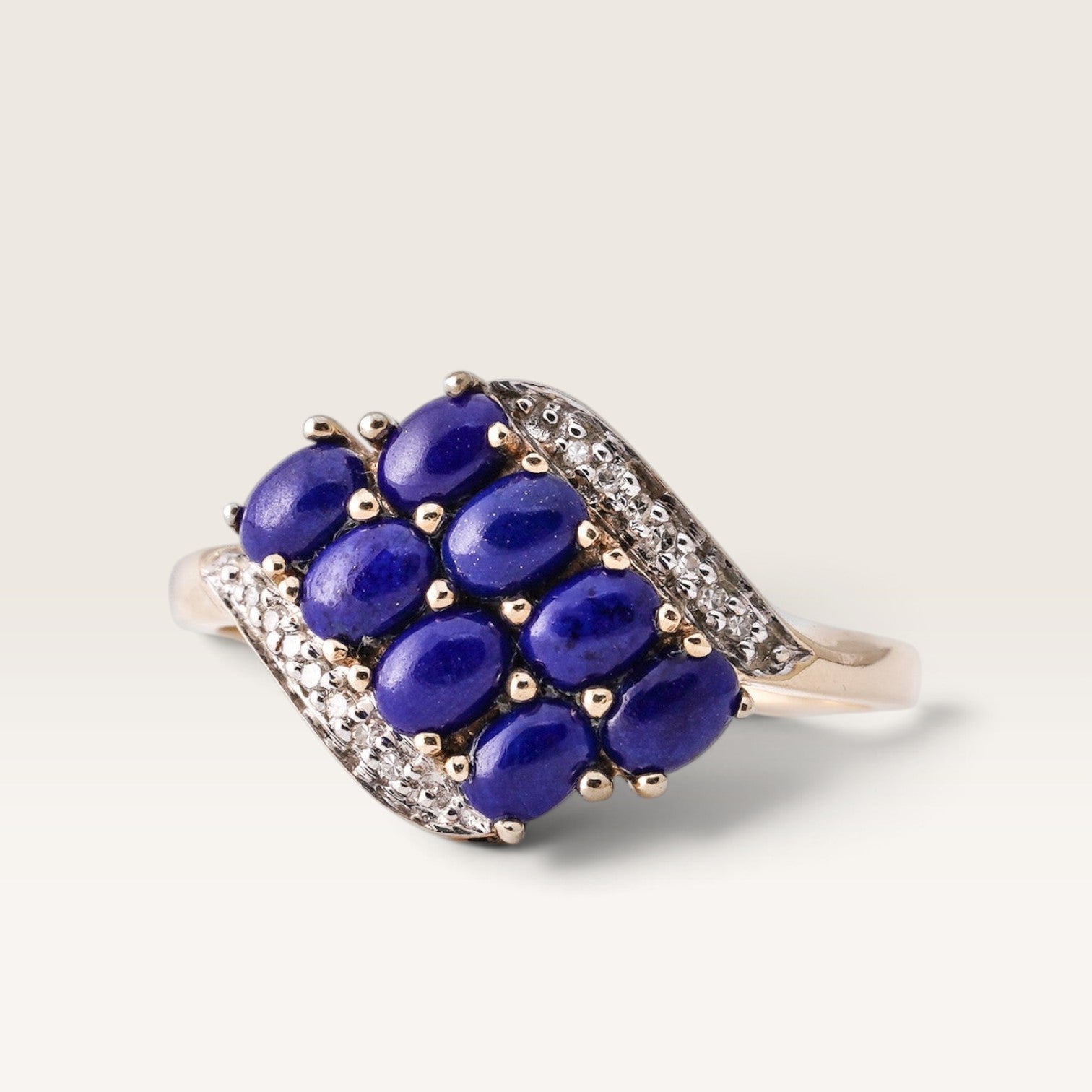Sophia | Vintage Lapis Lazuli Dress & Diamond Ring - Menina Amsterdam