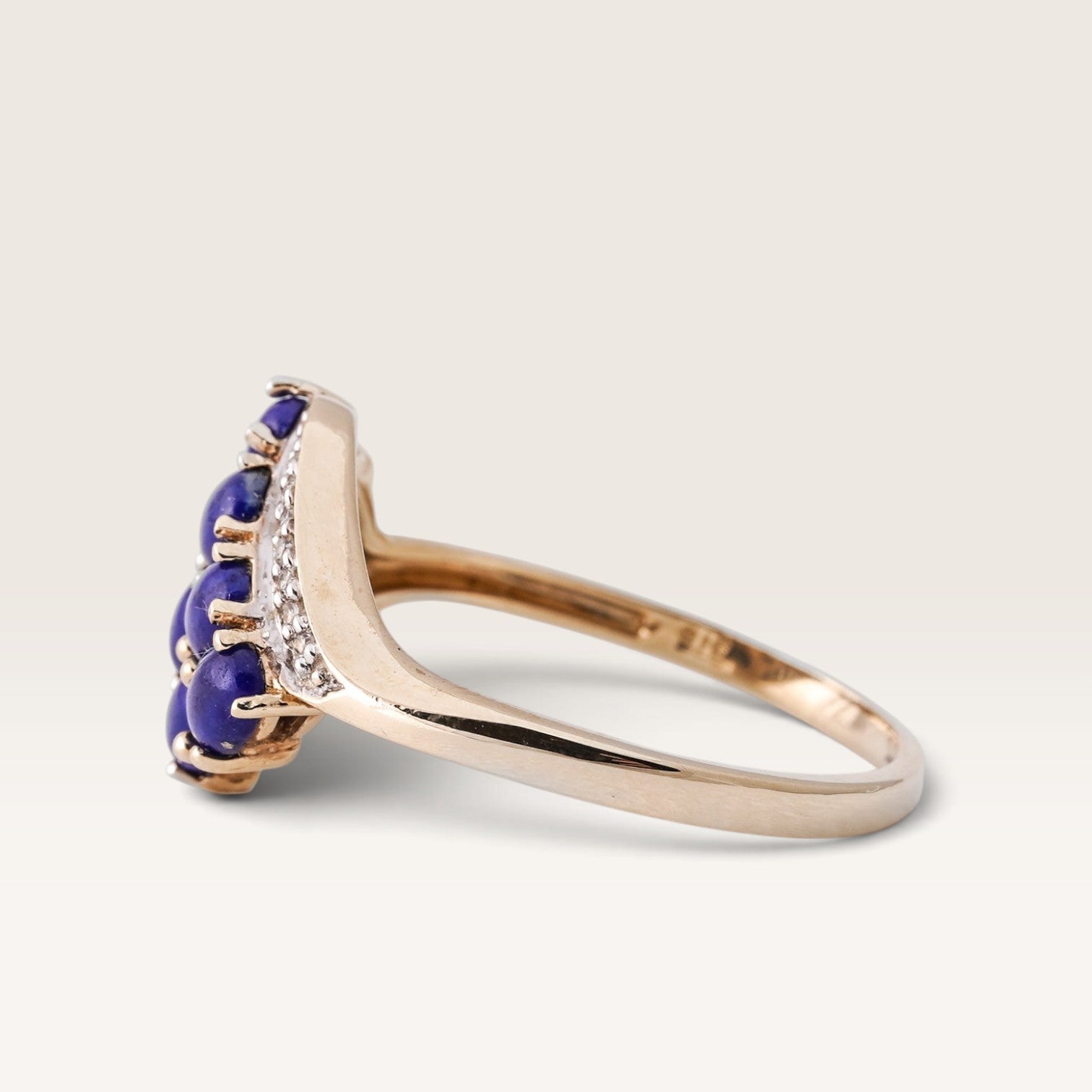 Sophia | Vintage Lapis Lazuli Dress & Diamant Ring - Menina Amsterdam