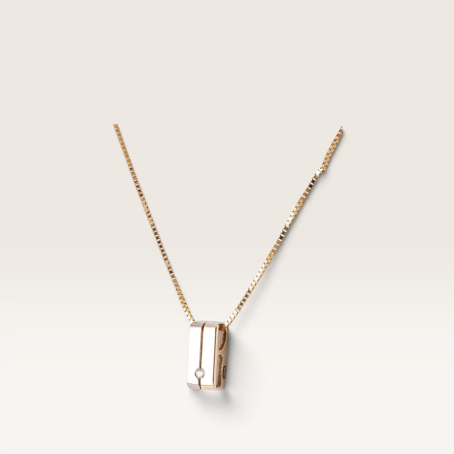 Astra | 14K Two-Tone Diamond Pendant - Menina Amsterdam