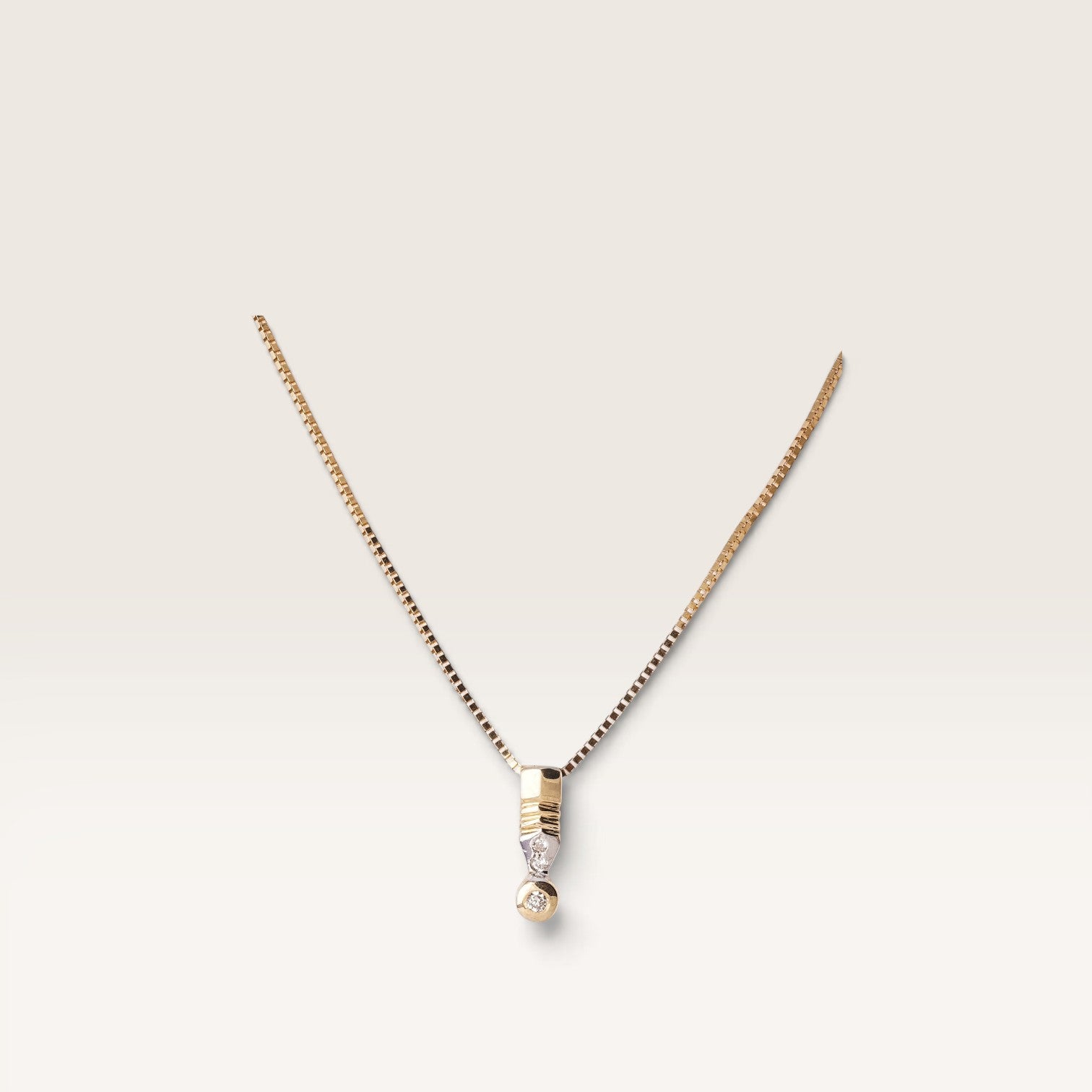 Aurelia | 14K Twotone Diamant Hanger - Menina Amsterdam