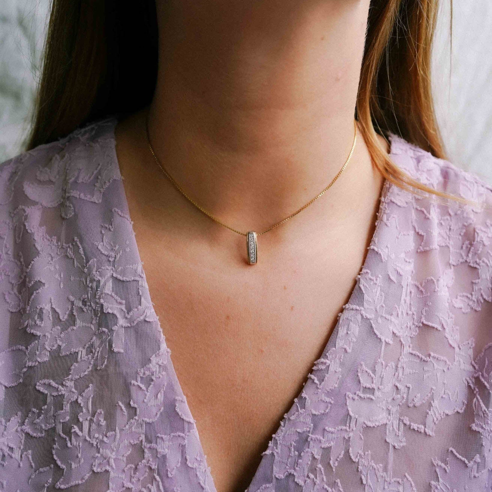 Aurélie | 14K Diamant Hanger - Menina Amsterdam