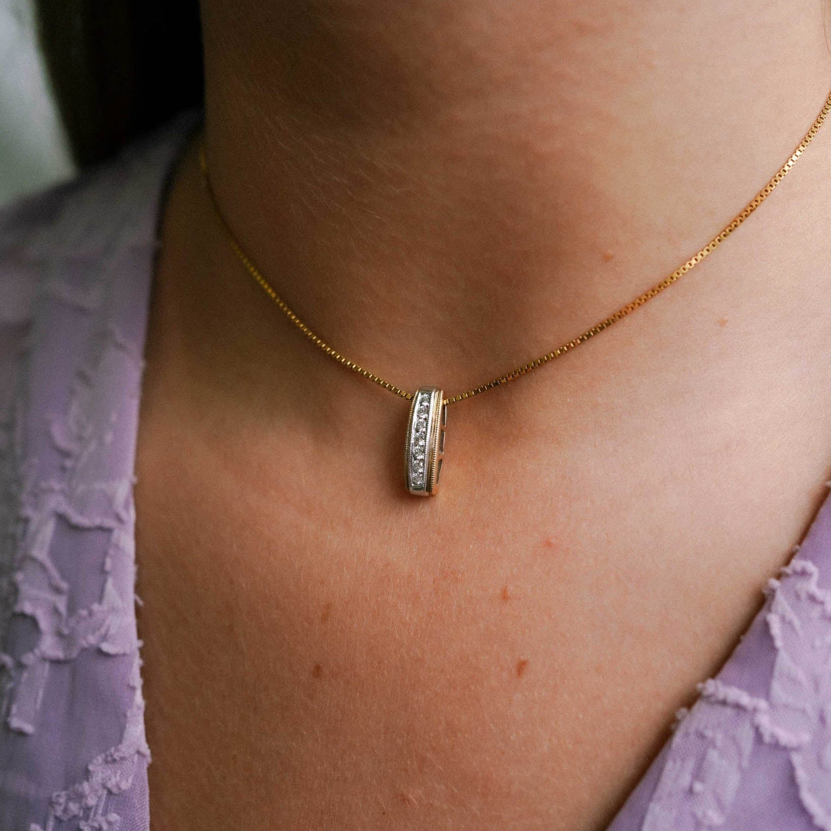 Aurélie | 14K Diamant Hanger - Menina Amsterdam