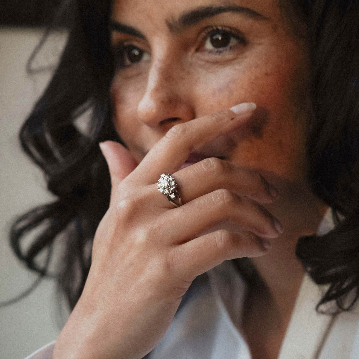 Elien | 14K Diamant Cluster Ring - Menina Amsterdam