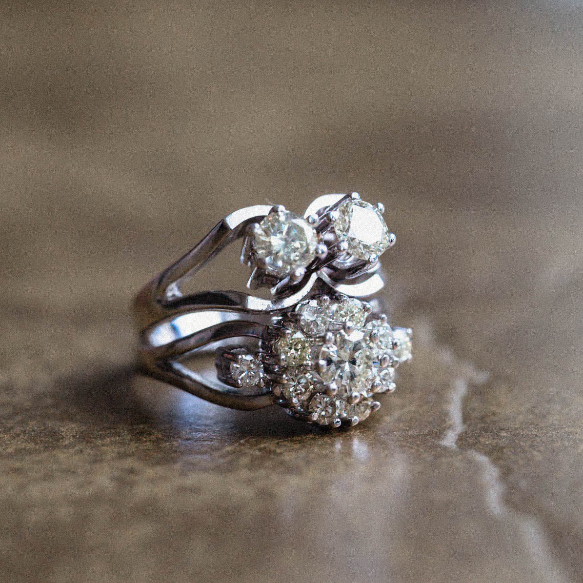 Elien | 14K Diamant Cluster Ring - Menina Amsterdam