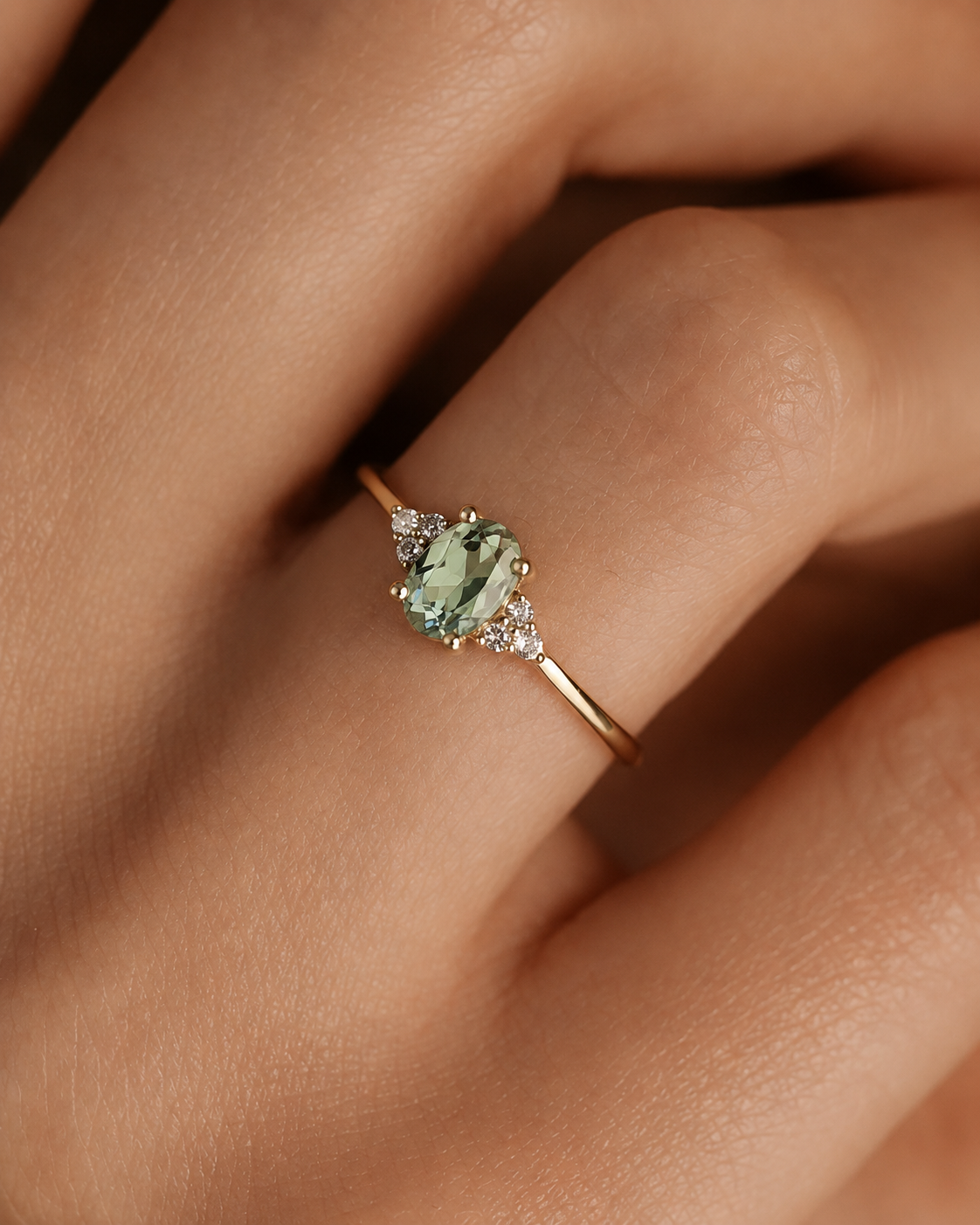 Valerie | Groene Toermalijn & Diamant Ring