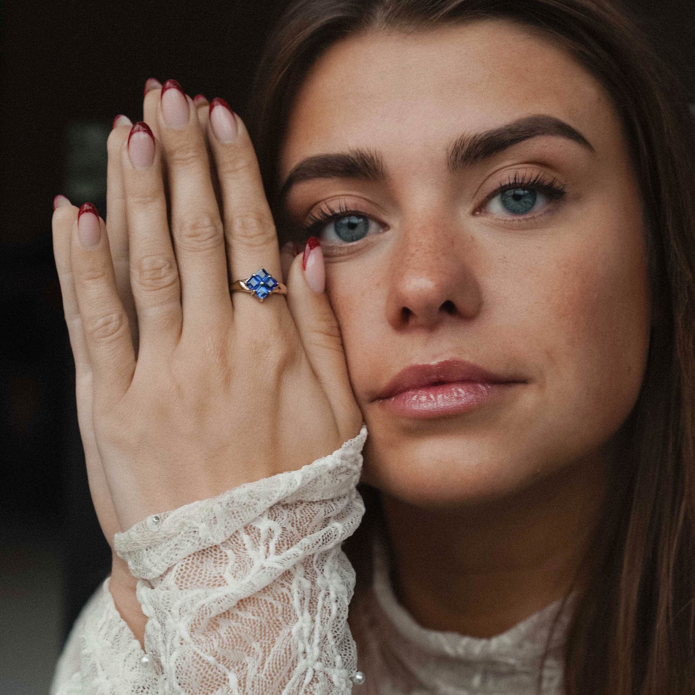 Nerida | Vintage Kyaniet Dress Ring - Menina Amsterdam