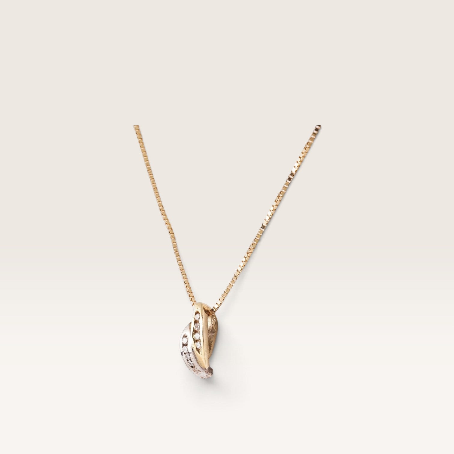Noa | 14K Twotone Diamant Hanger - Menina Amsterdam