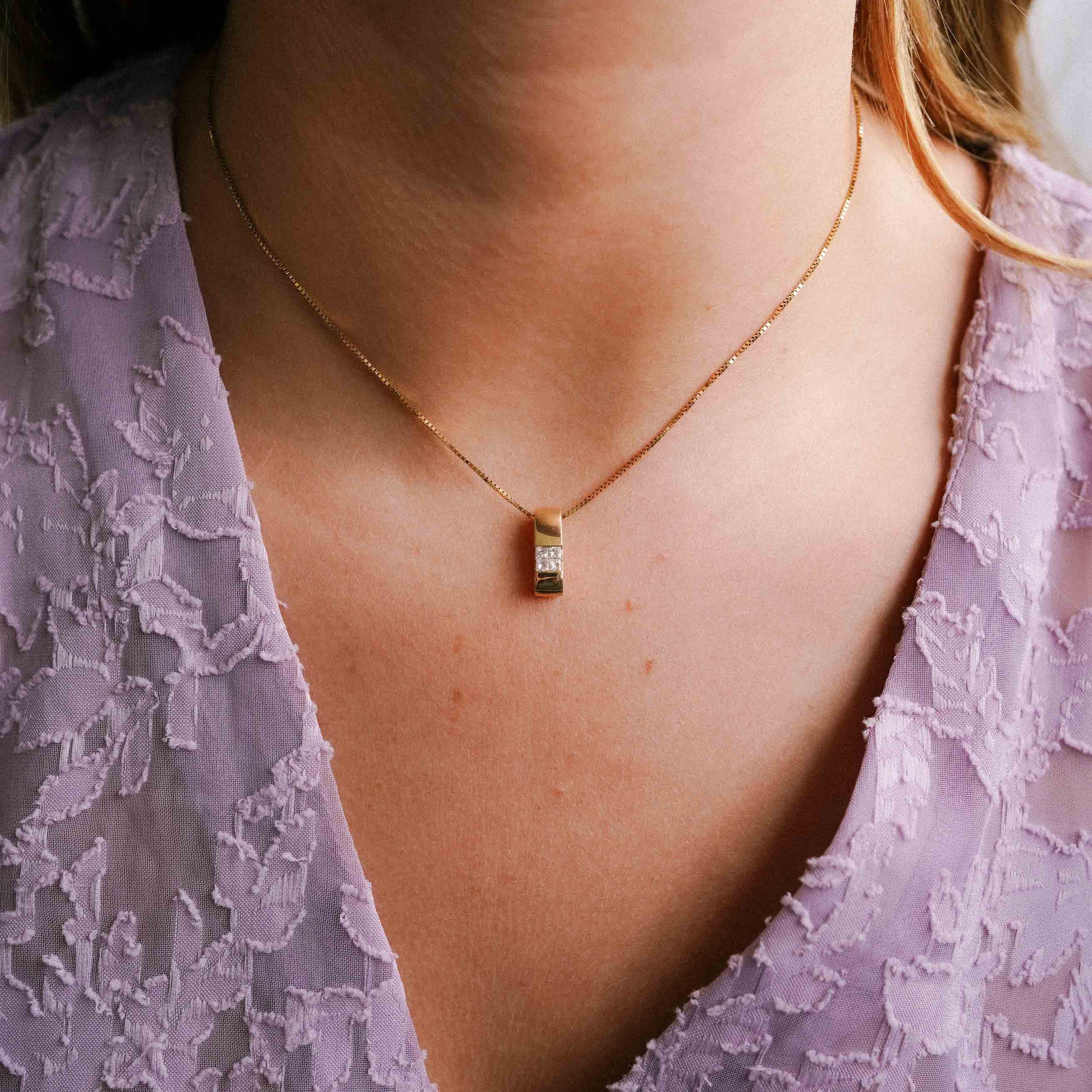 Tabine | 14K Diamond Pendant - Menina Amsterdam
