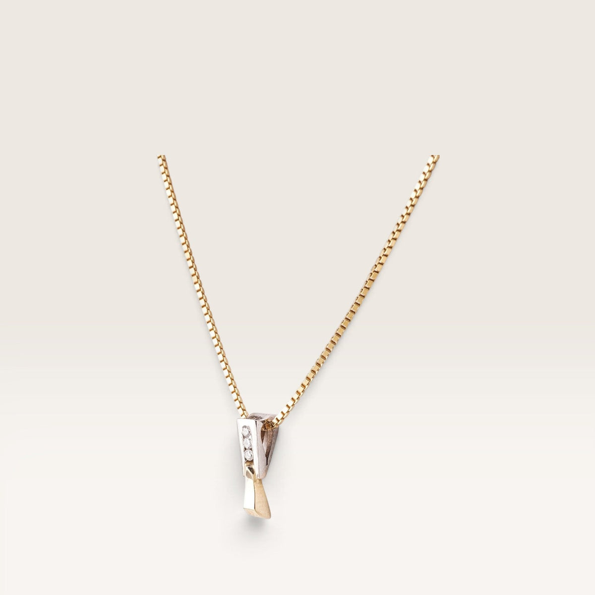 Tahlia | 14K Twotone Diamant Hanger - Menina Amsterdam