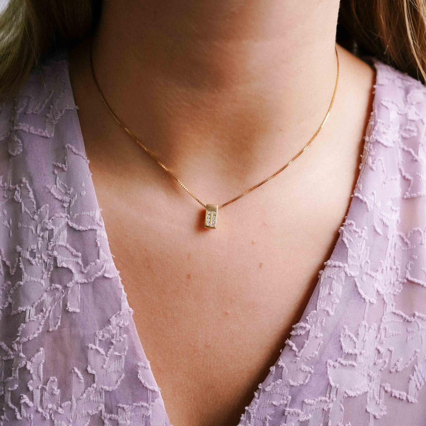 Tessa | 14K Diamant Hanger - Menina Amsterdam