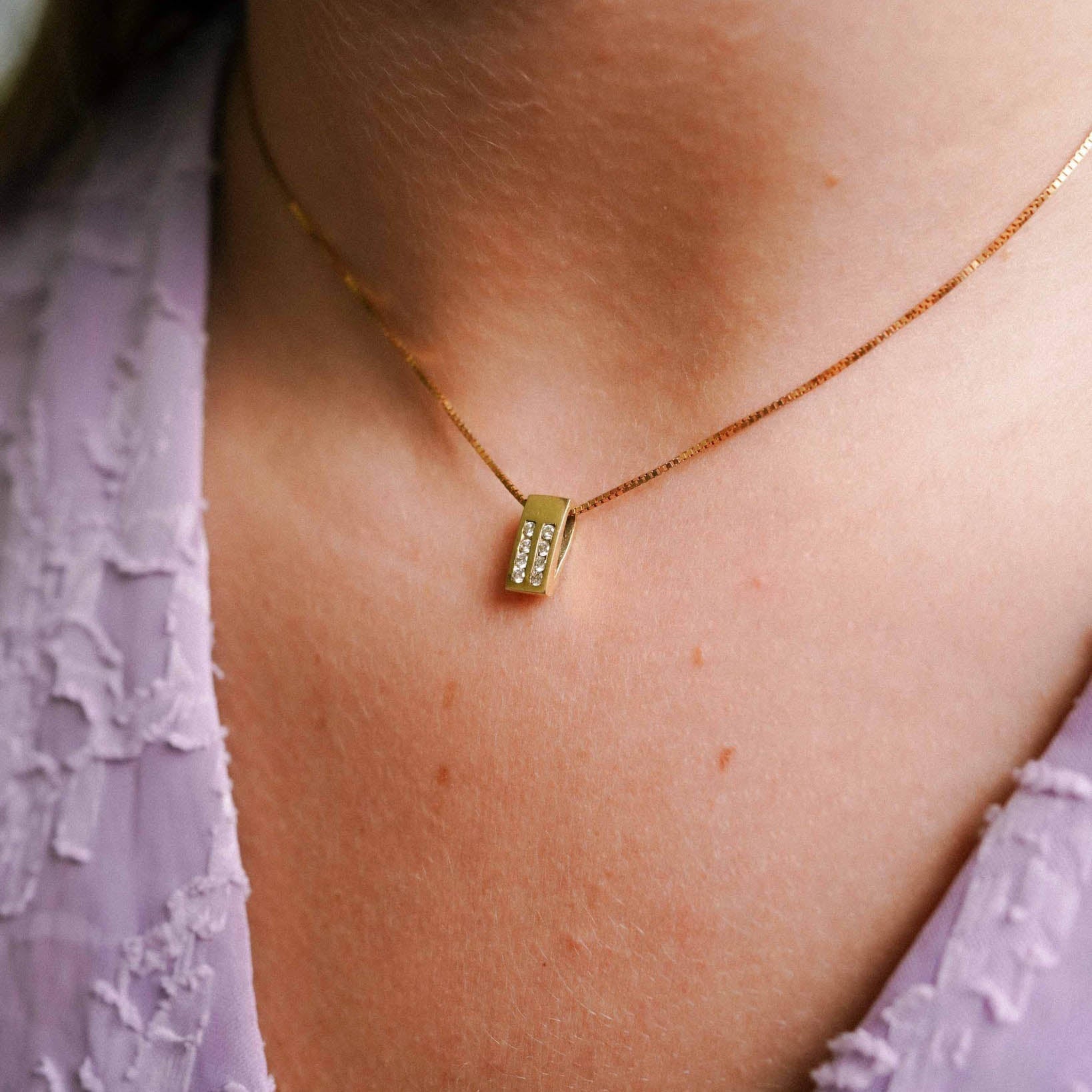 Tessa | 14K Diamond Pendant - Menina Amsterdam