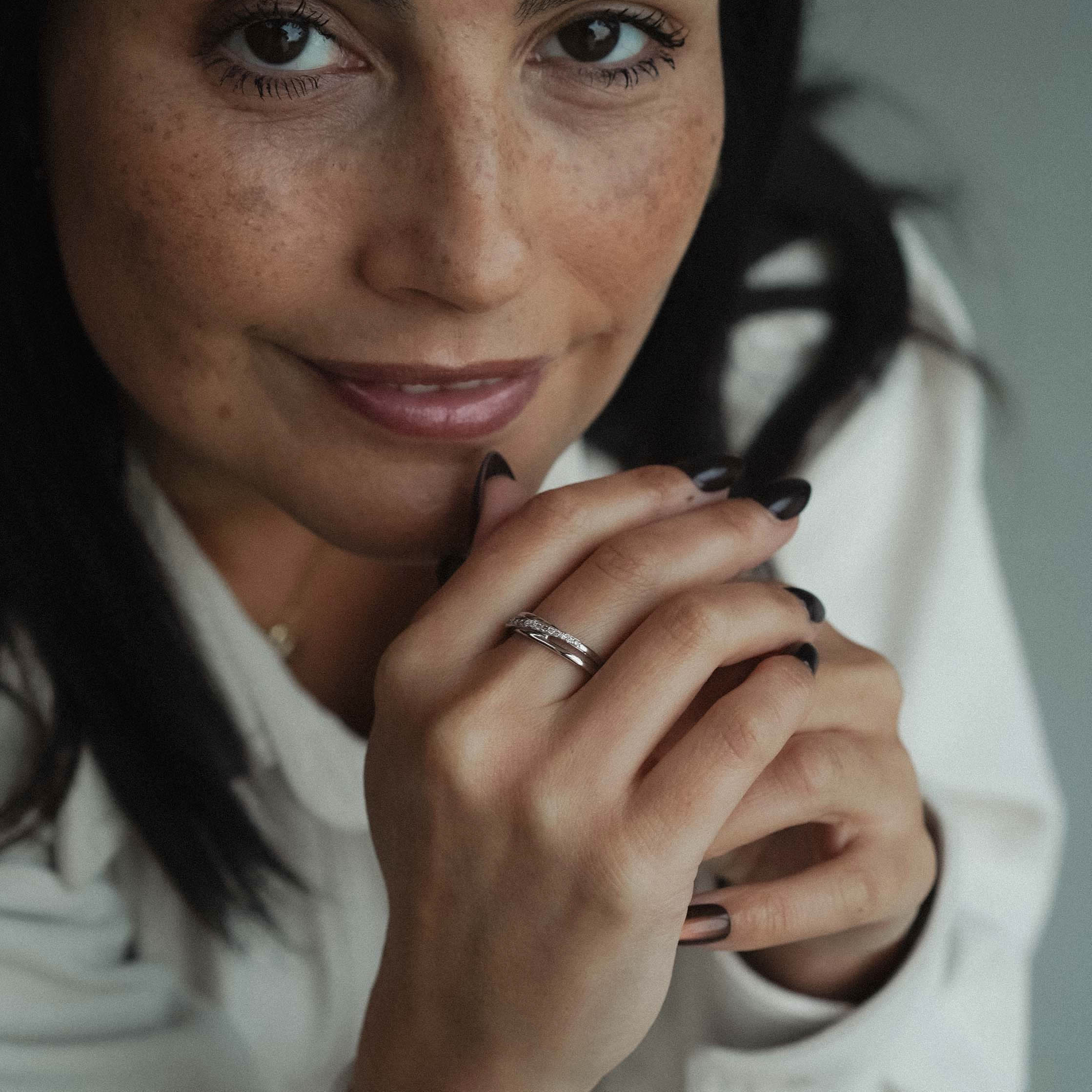 Vian | 14K Diamant Band Ring - Menina Amsterdam