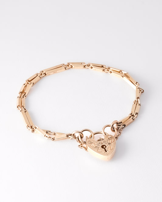 Ize | Vintage Heart Lock Bracelet