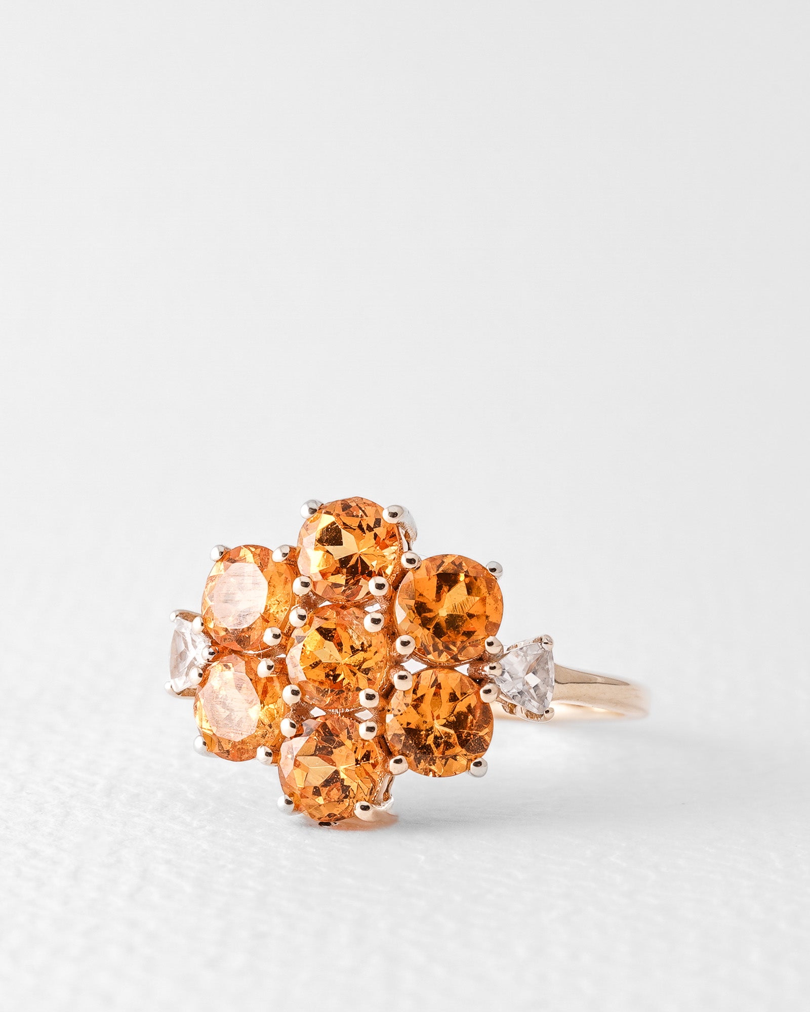 Liora | Vintage Citrine & White Sapphire Cluster