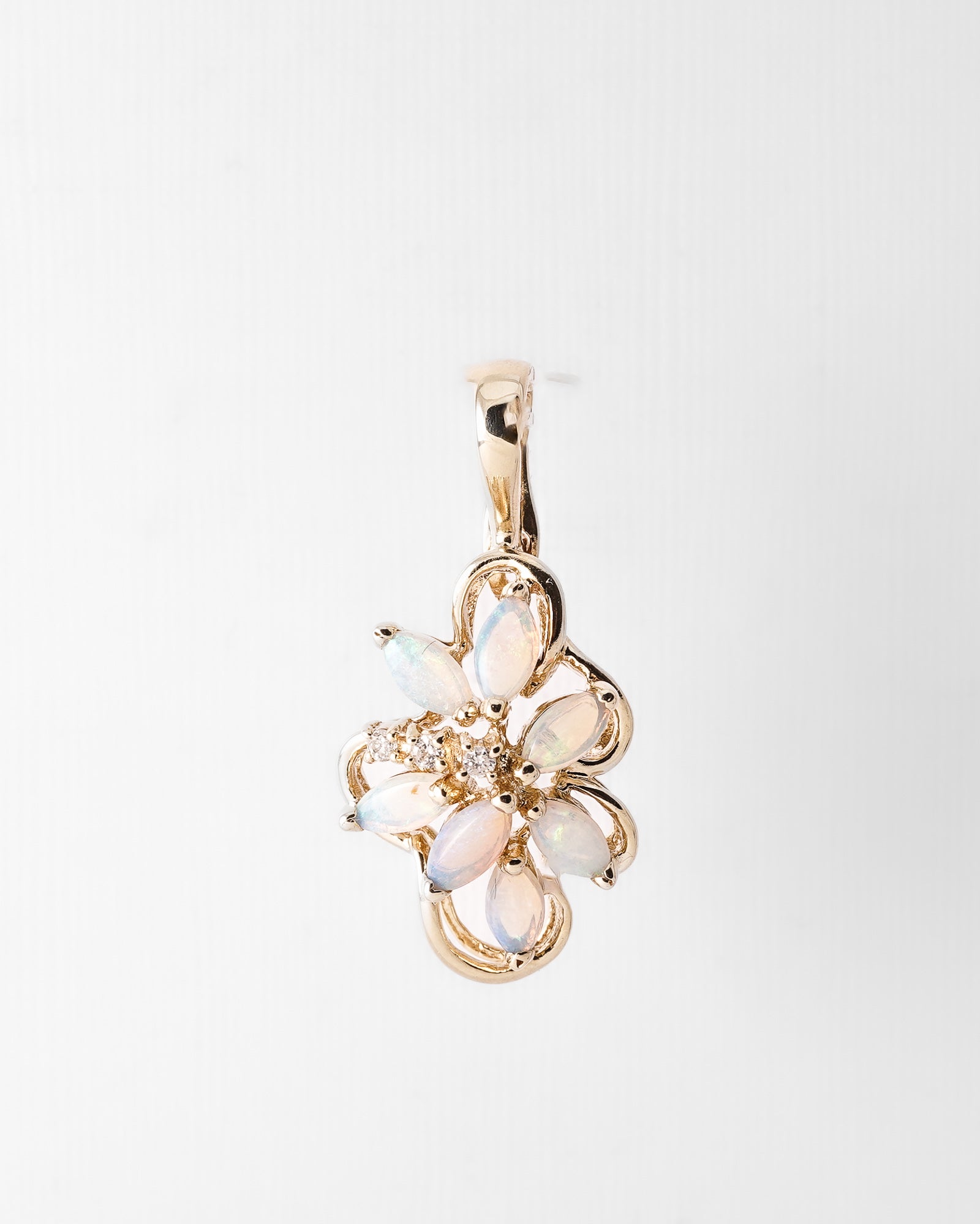 Elviana| Vintage Opal & Diamond Pendant