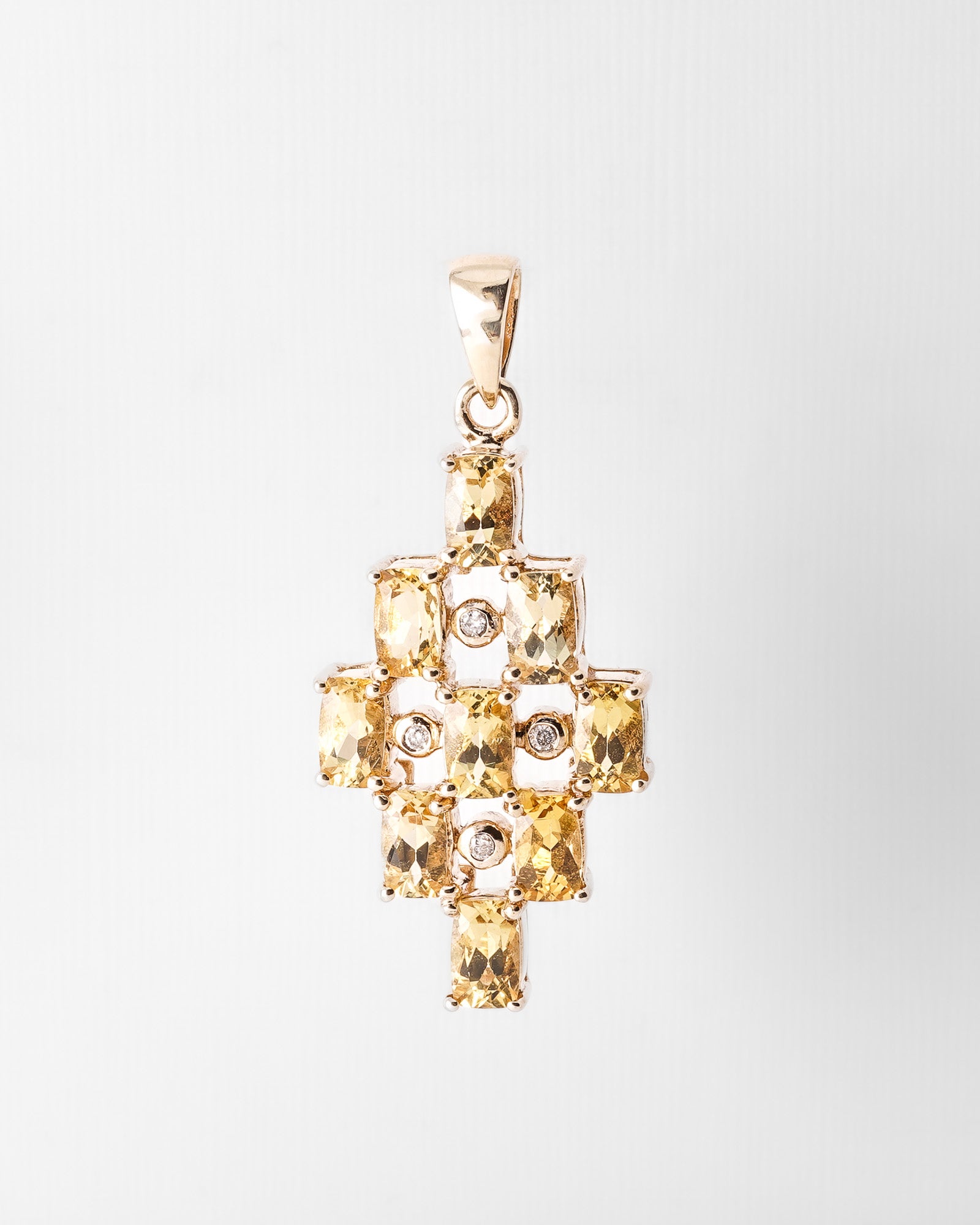 Saar | Vintage Citrine & Diamond Pendant