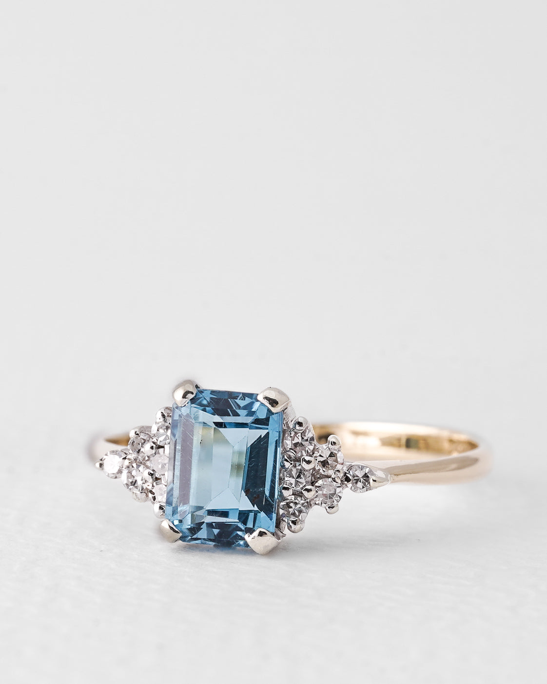 Vivienne | Vintage Topaas & Diamant Cluster Ring