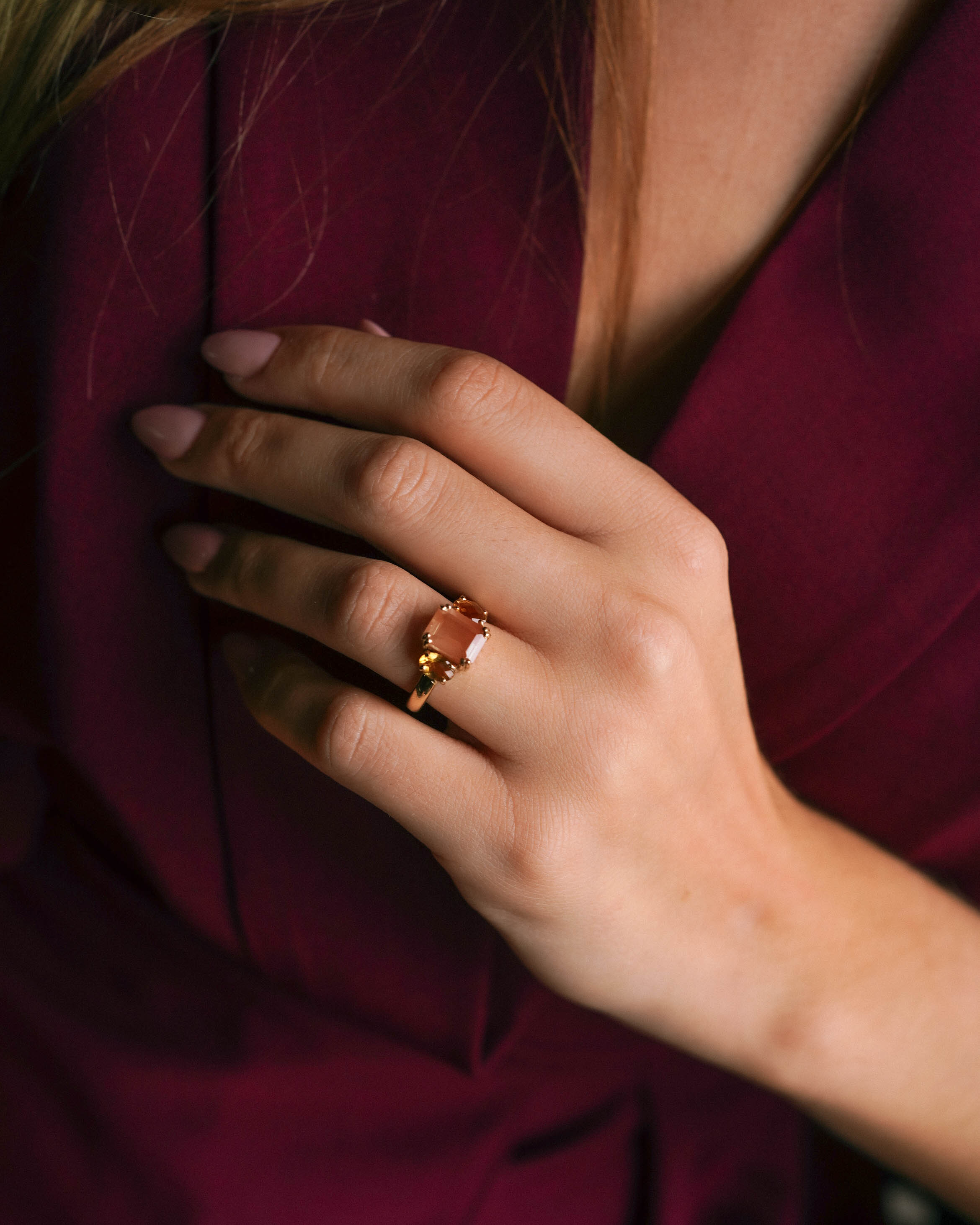 Lieve | Vintage Kwarts & Citrien Dress Ring