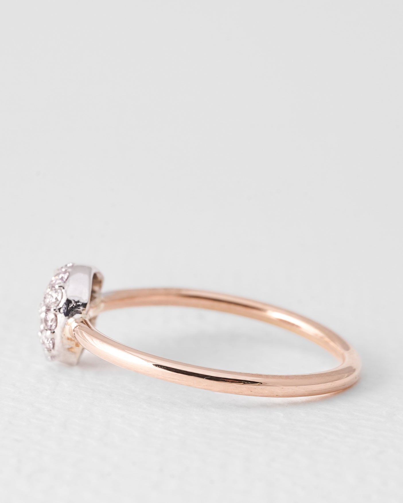 Cadie | 14K Rose Gold Brilliant (0.27ct) Promise Cluster Ring