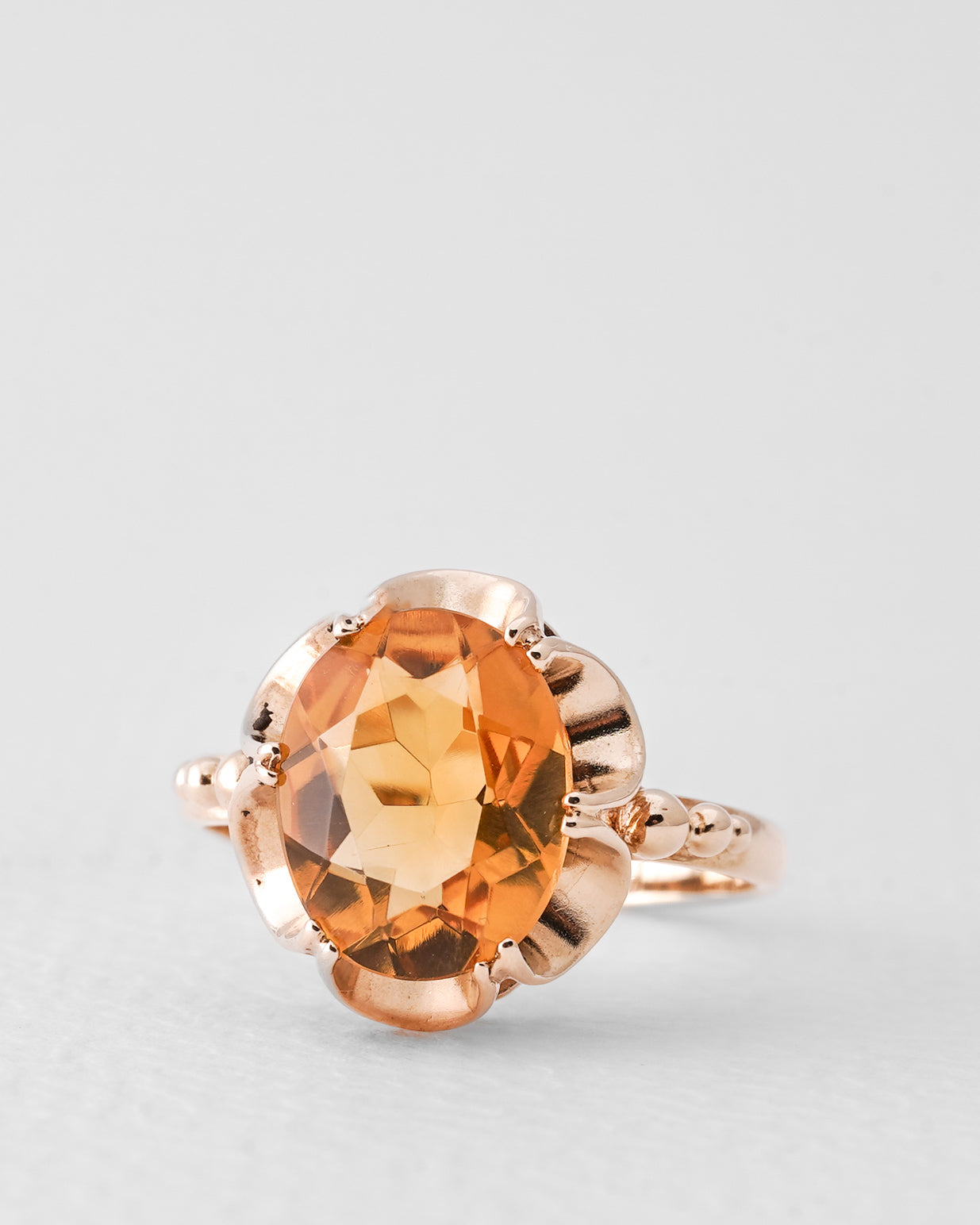Fleur | Vintage Citrien Solitaire Ring