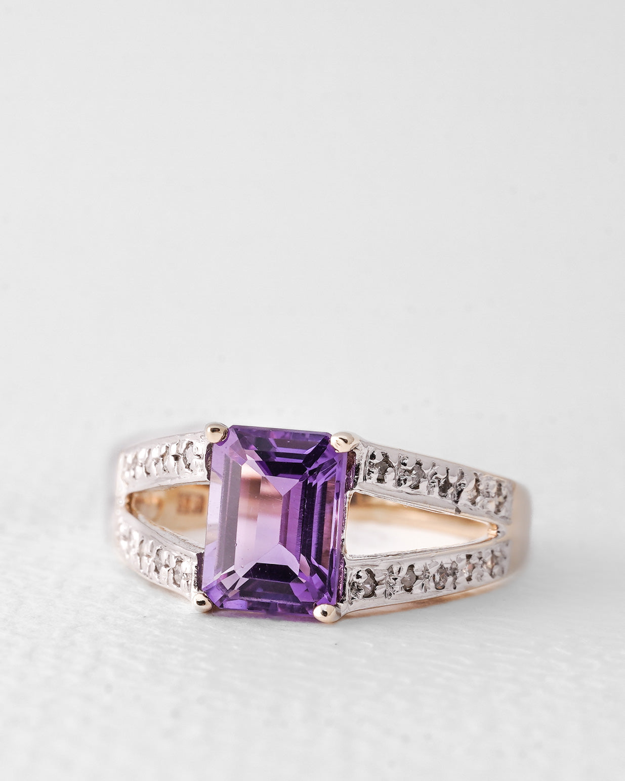 Aurora | Vintage Amethist & Diamant Cluster Ring