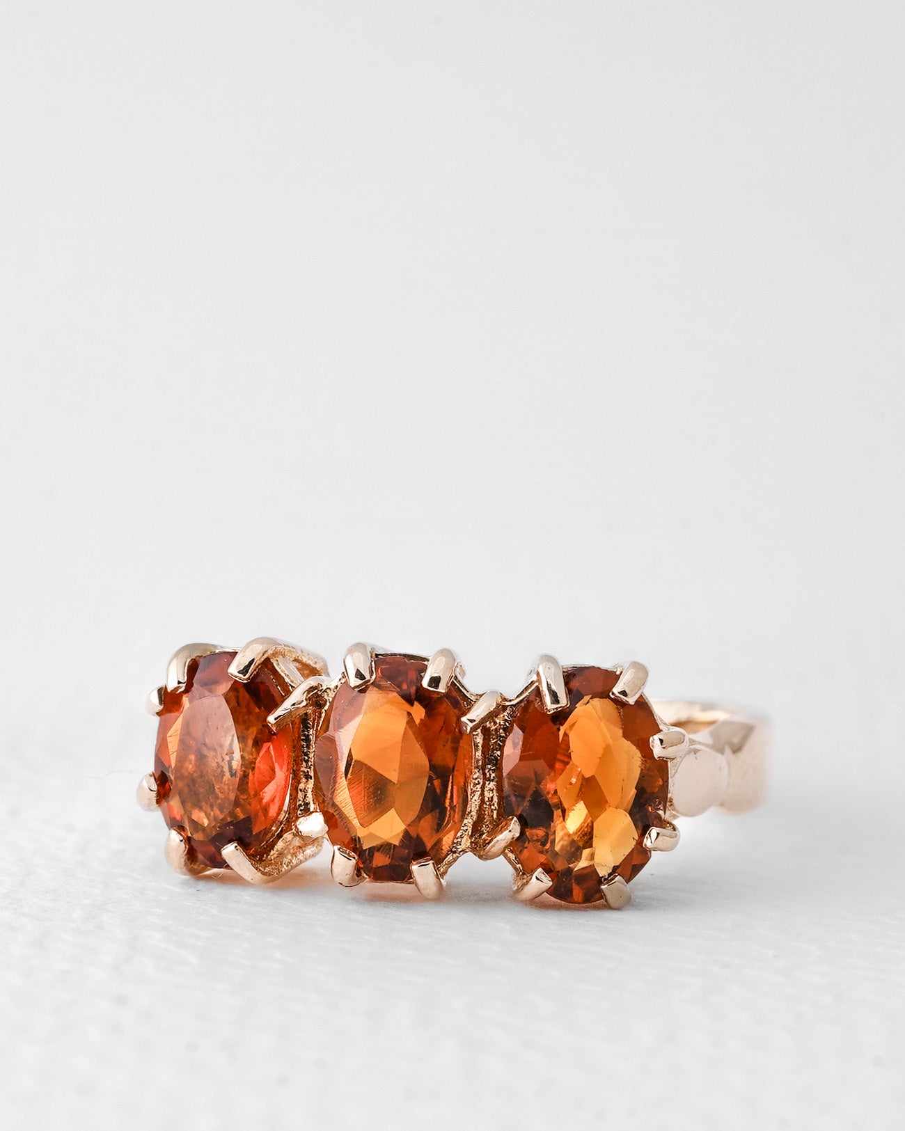 Giselle | Vintage Citrien Drie Steen Ring