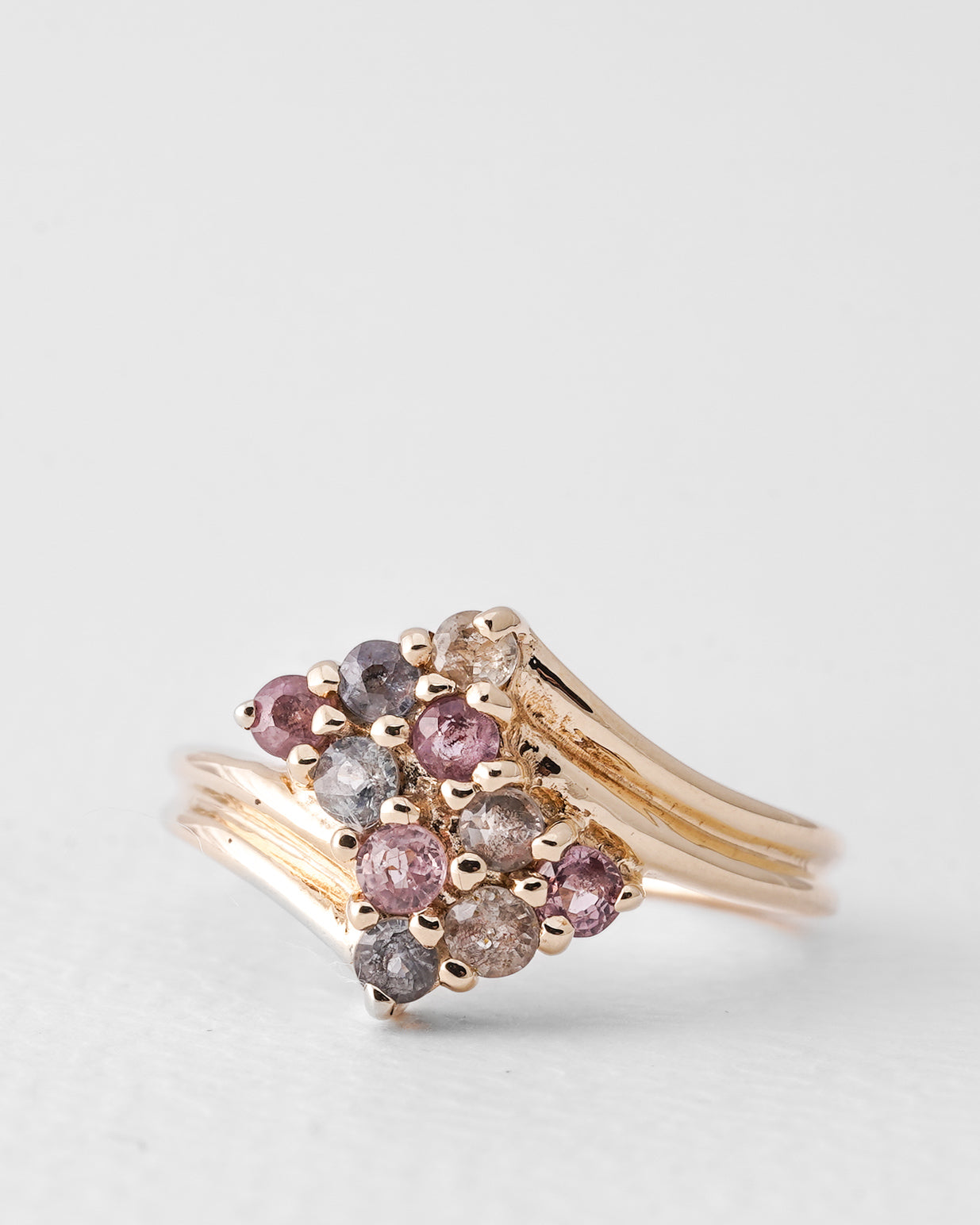 Lilou | Vintage Meerkleurig Saffier Cluster Ring
