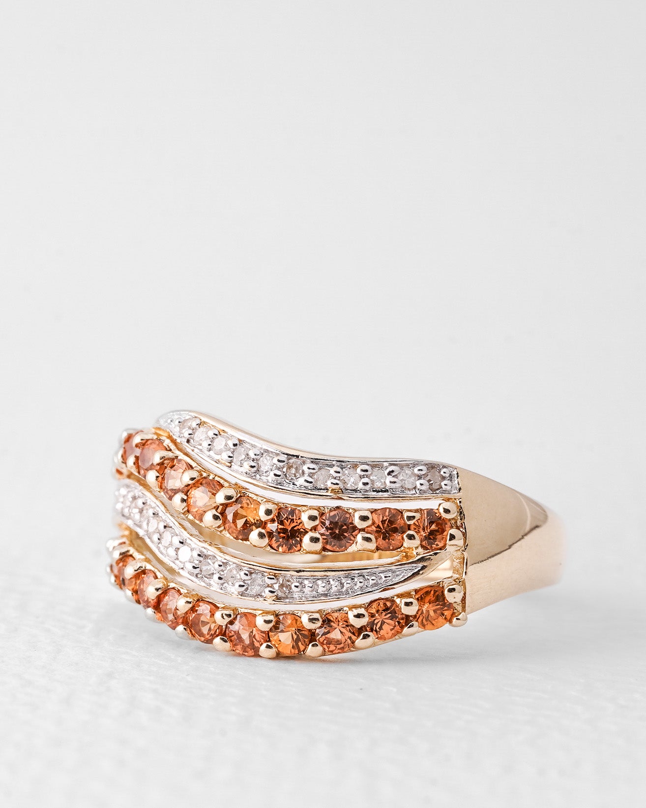 Beatrix | Vintage Citrien & Diamant Cluster Ring