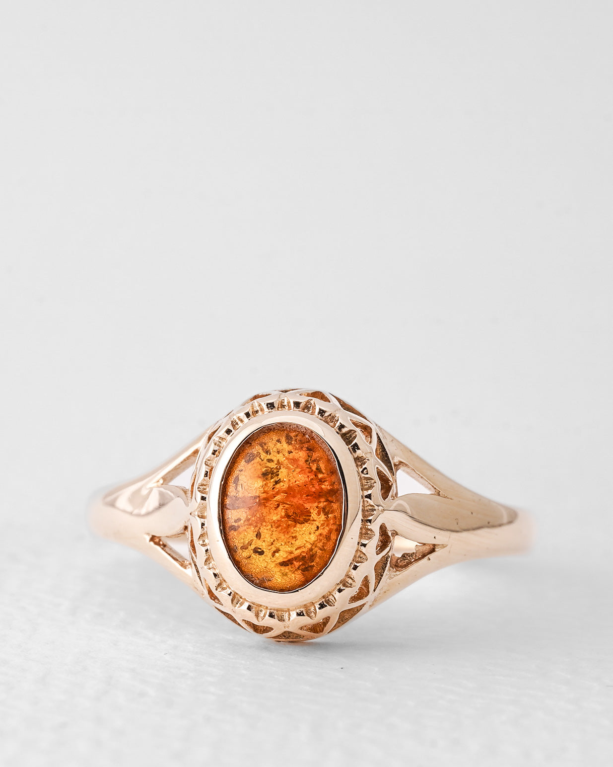 Sienna | Vintage Amber Solitaire Ring