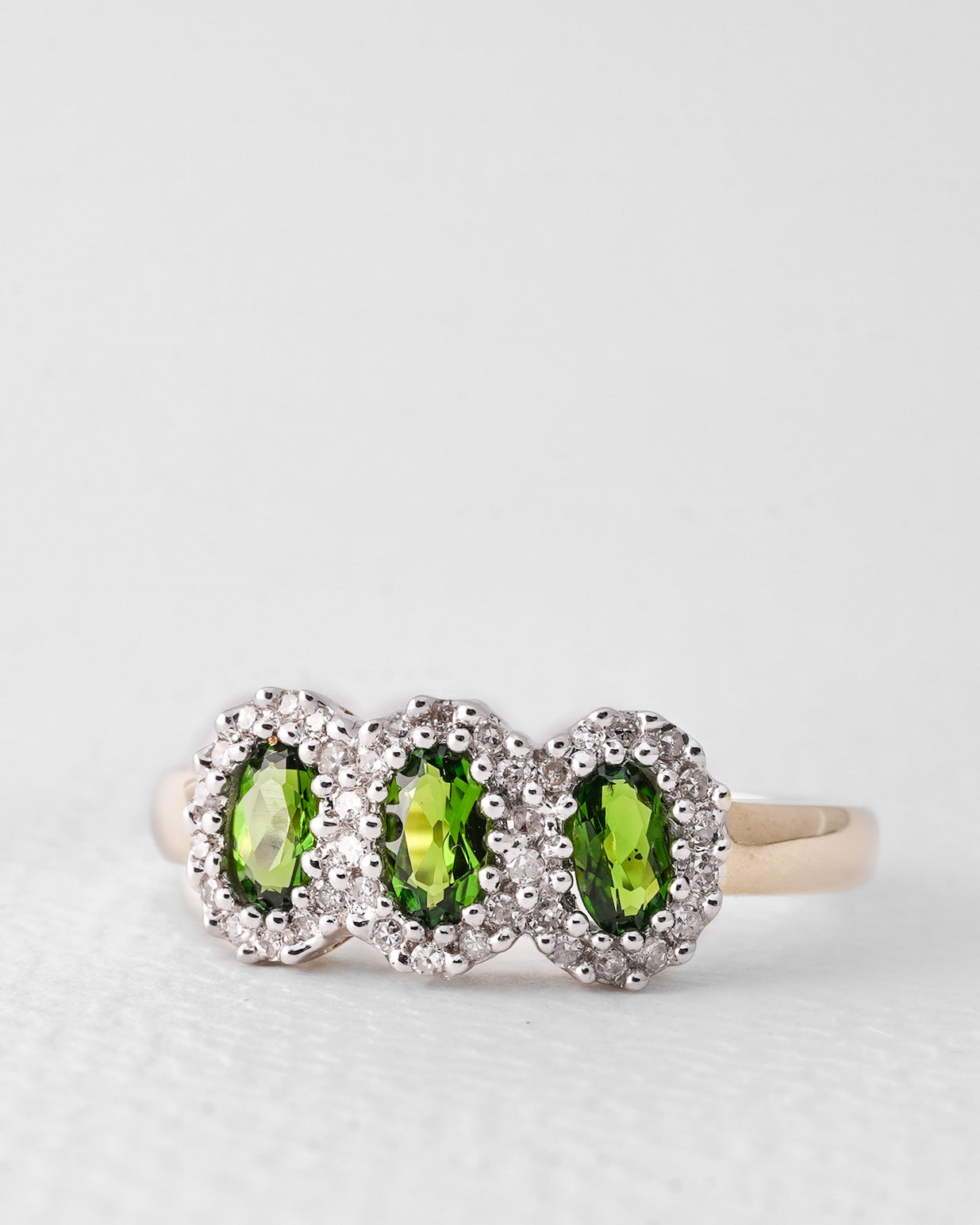 Serena | Vintage Diopsiet Driesteen & Diamant Details Ring