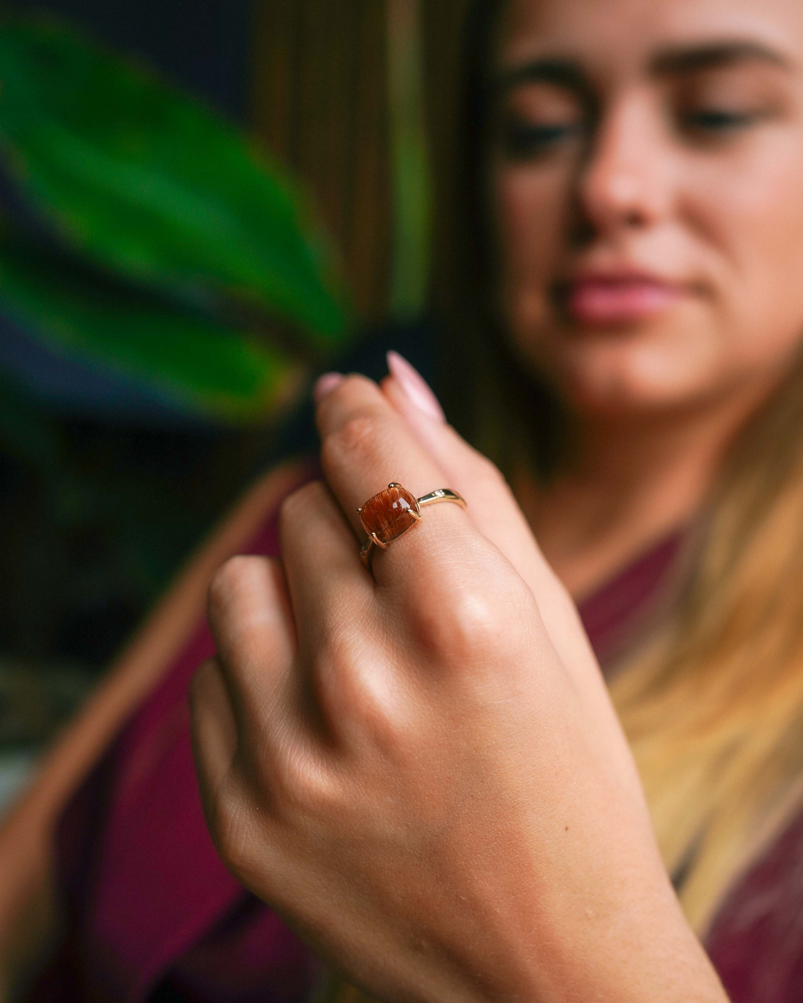Selene | Vintage Rutiel Kwarts & Diamant Details