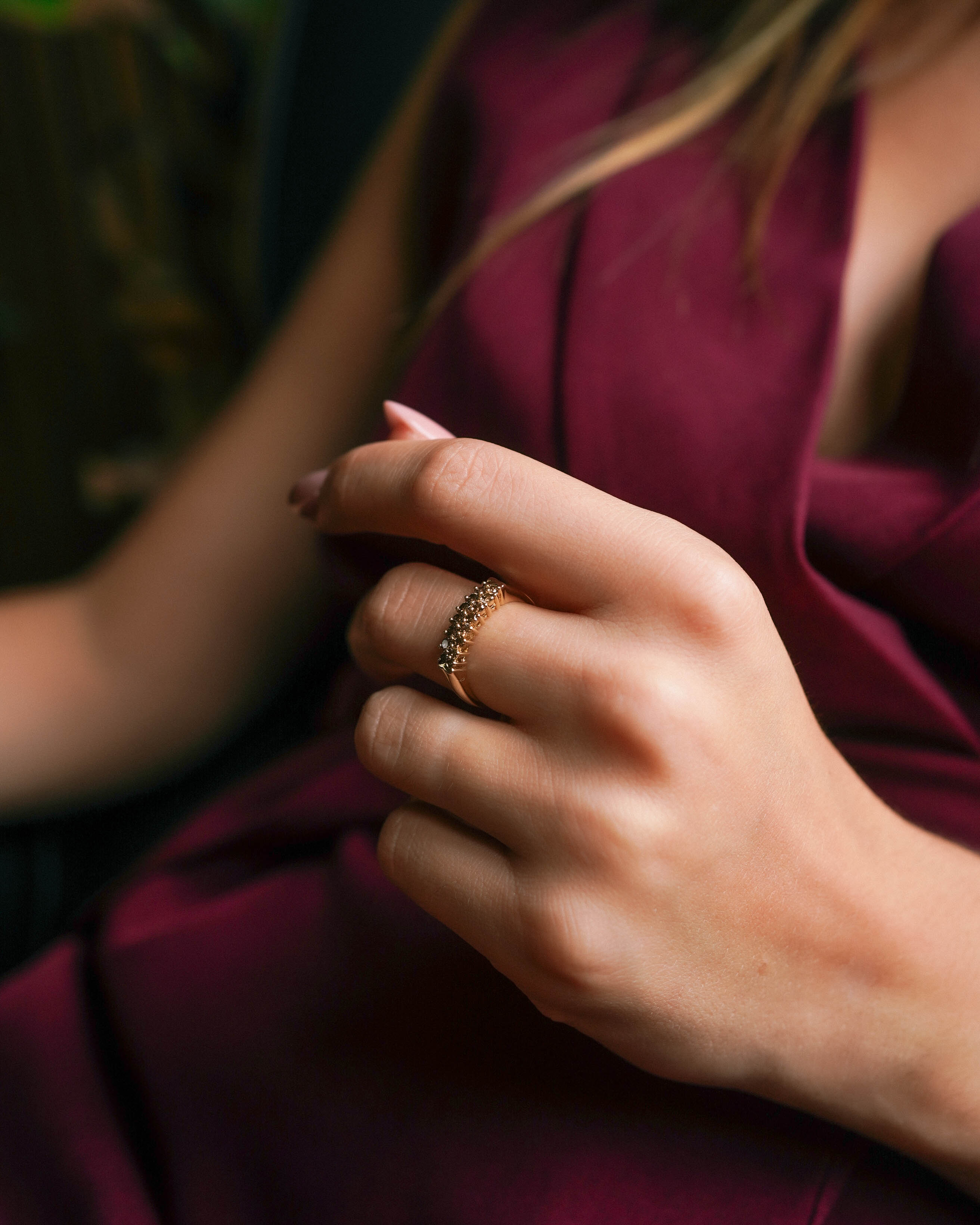 Celestine | Vintage Cognac Diamant Cluster Ring