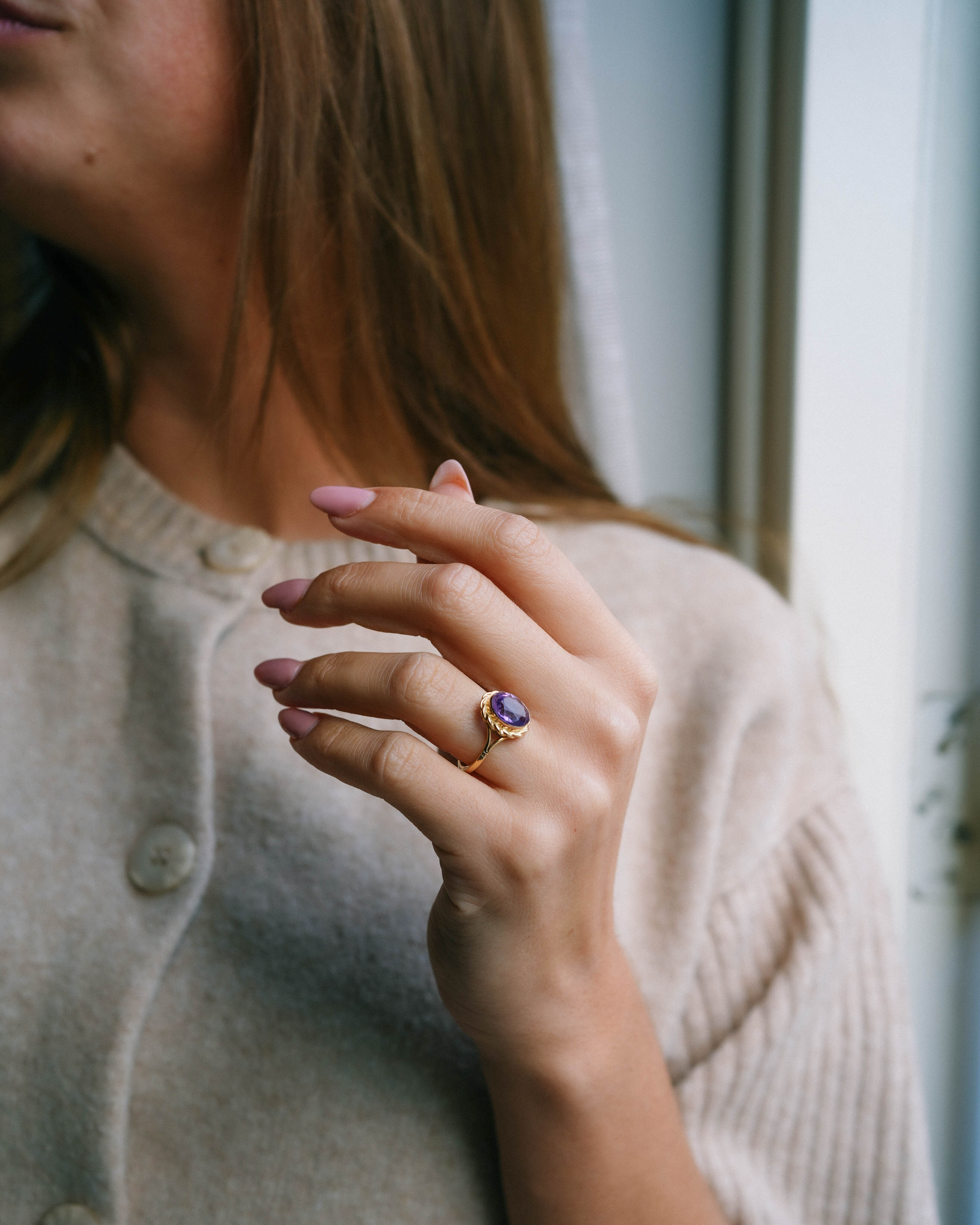 Victoria | Vintage Iolite Solitaire