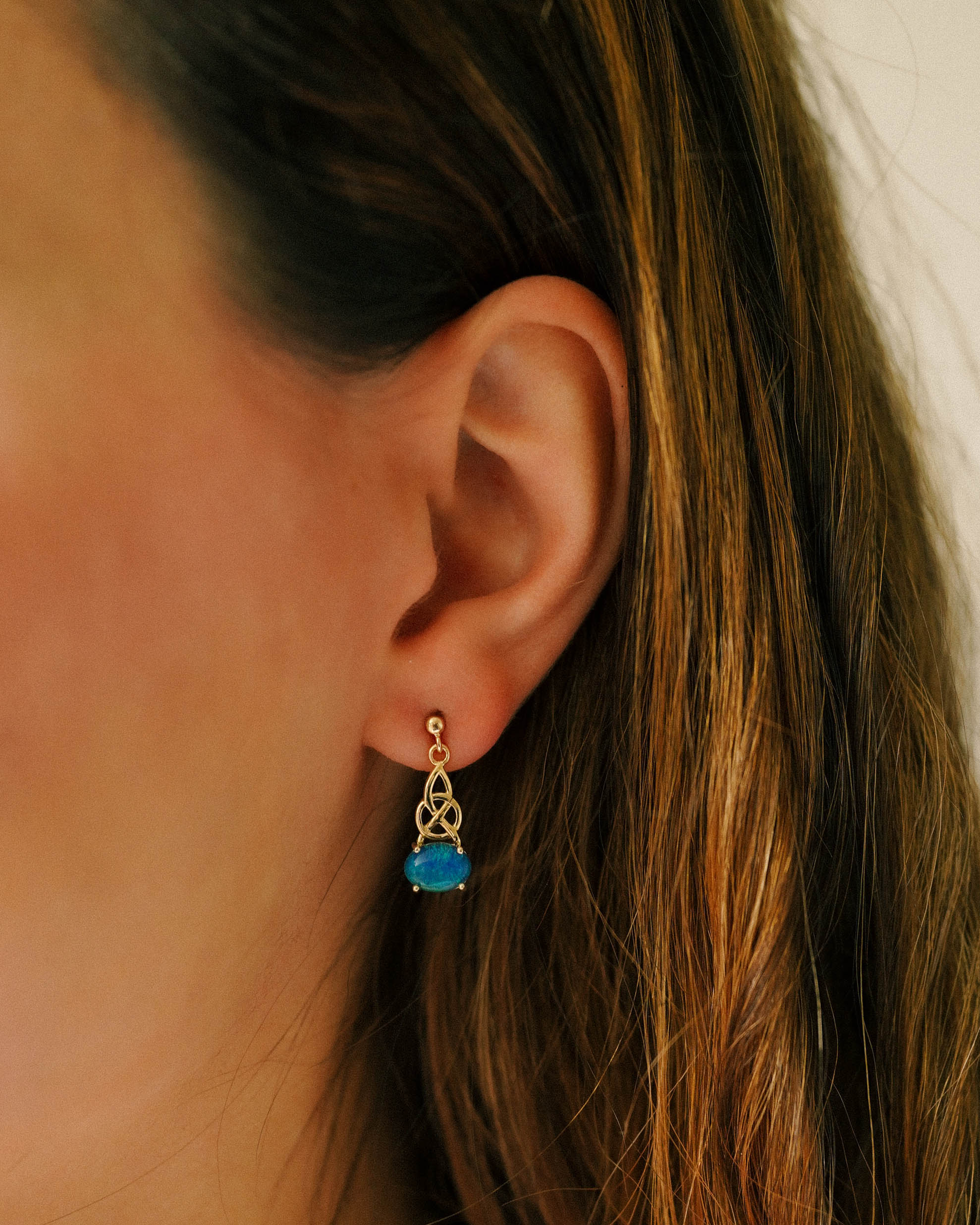 Fien | Vintage Blue Opal Earrings (Very rare)