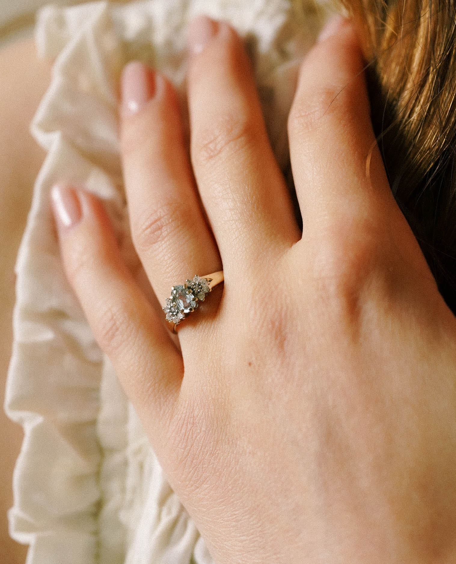 Nayla | Vintage Topaz & Diamond Cluster