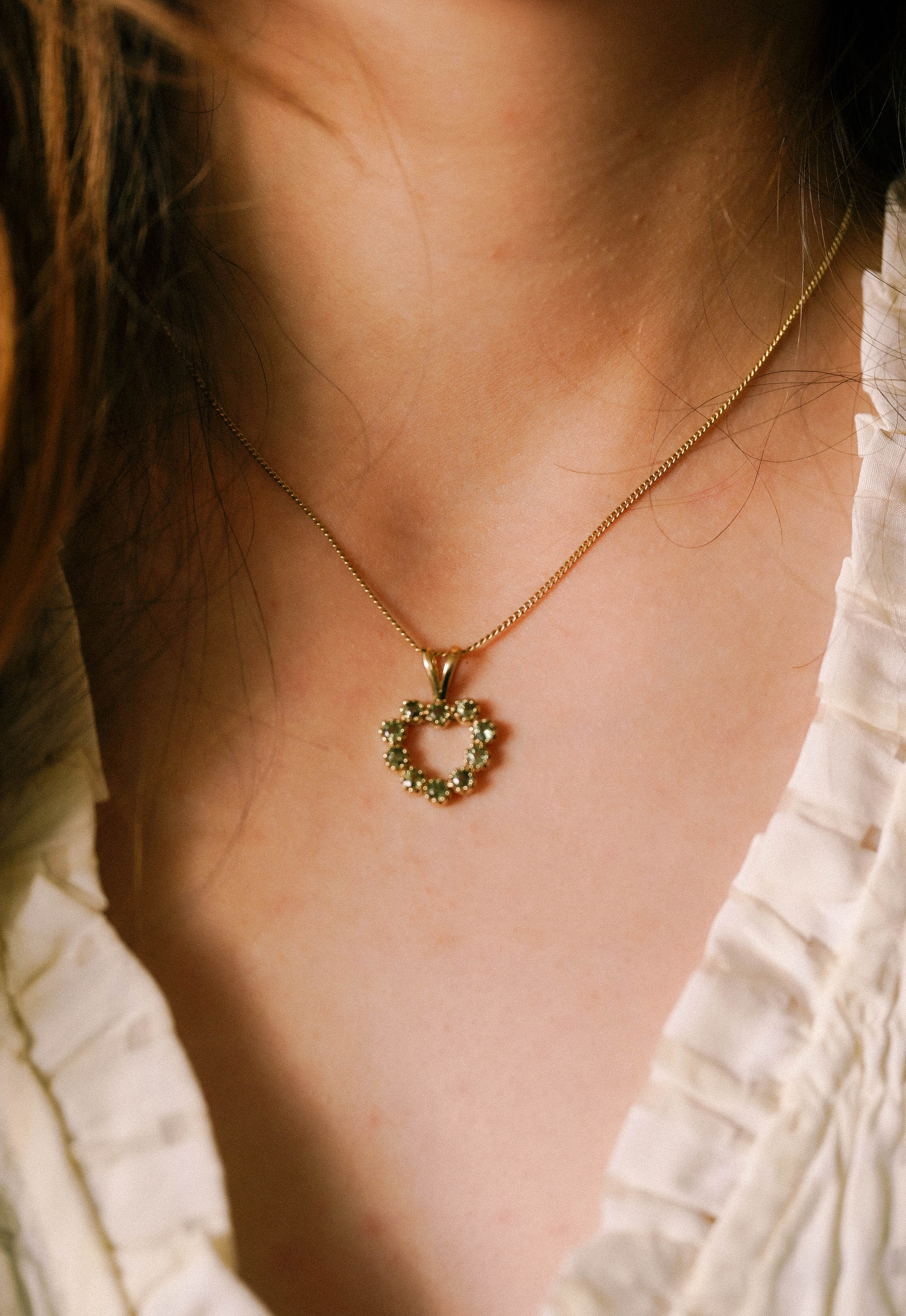 Carlina | Vintage Green Sapphire Pendant