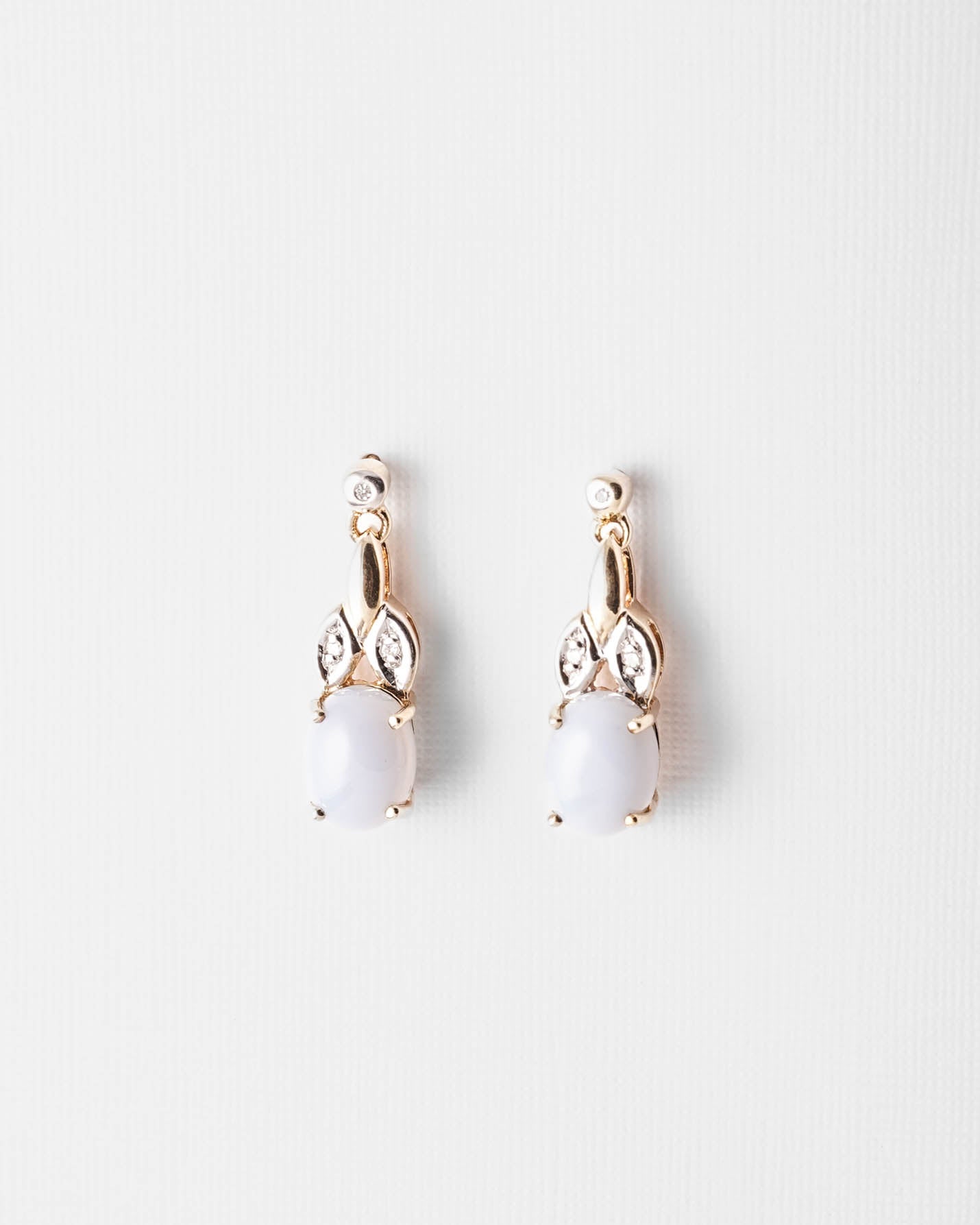 Nora | Vintage Quartz & Diamond Earrings