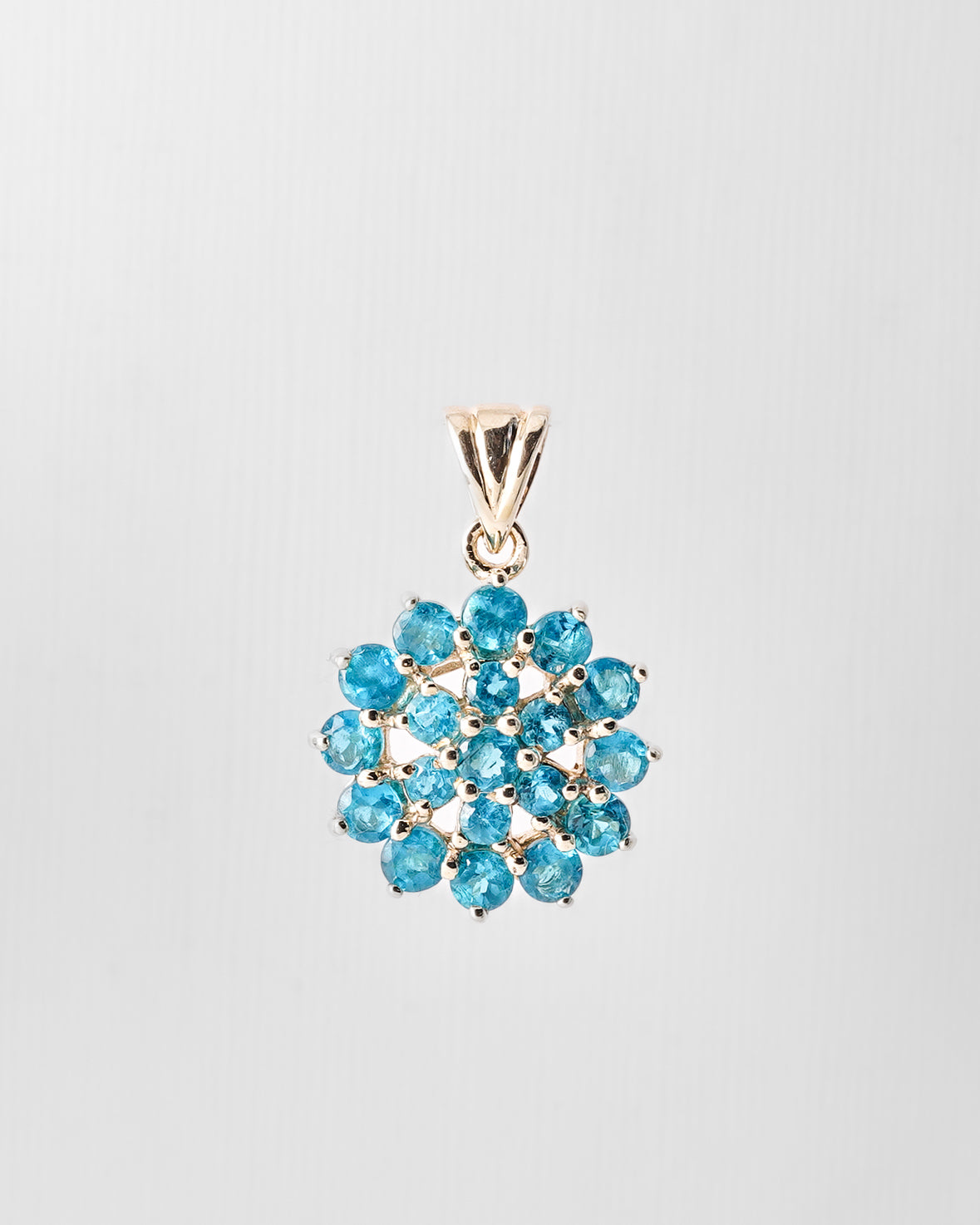 Alivienne | Vintage Blue Apatite Cluster Pendant