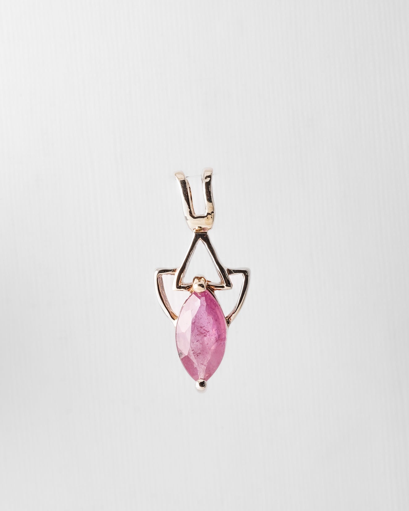 Silvane | Vintage Drop-Shaped Ruby Pendant
