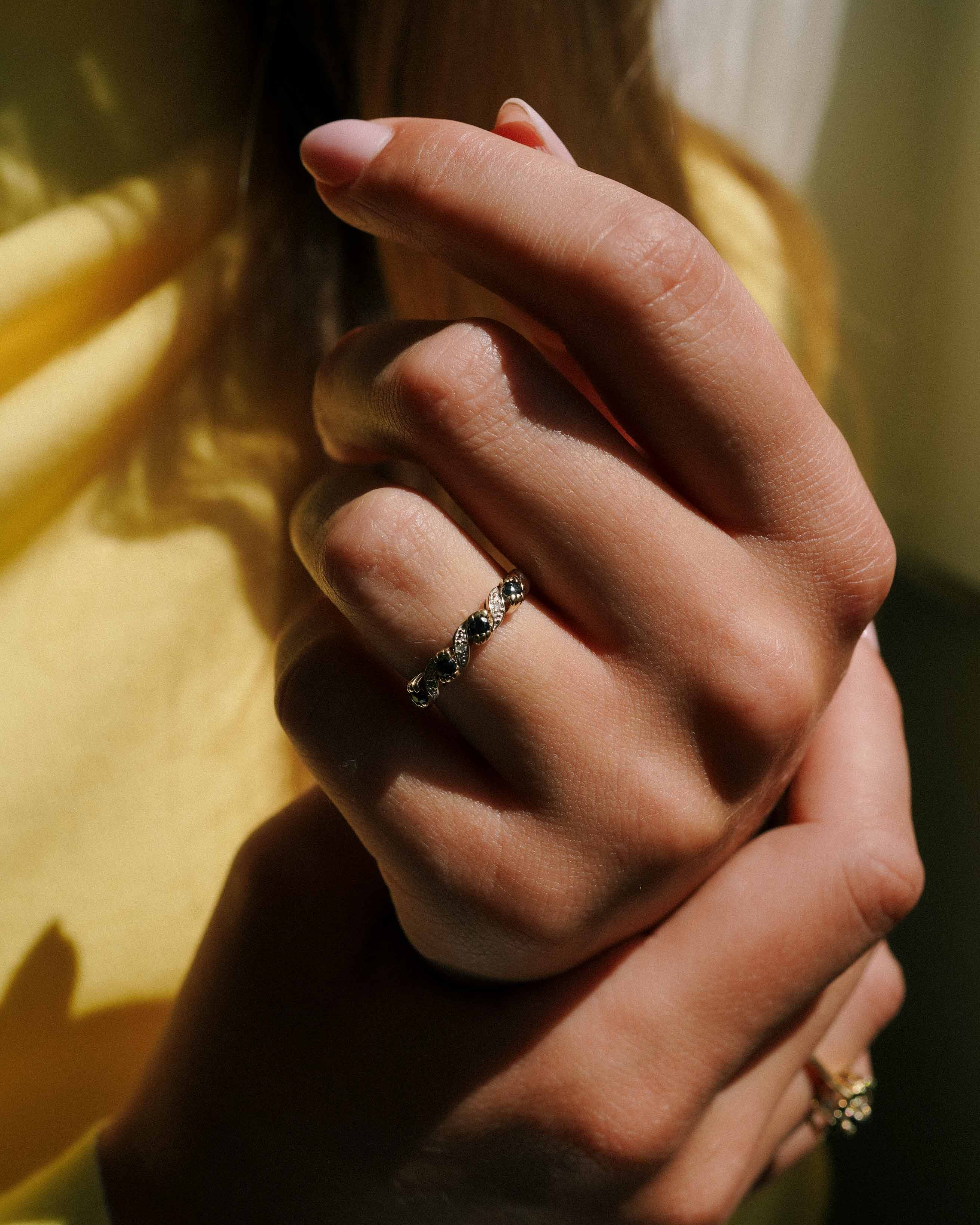 Cressida | Vintage Sapphire & Diamond Eternity Ring
