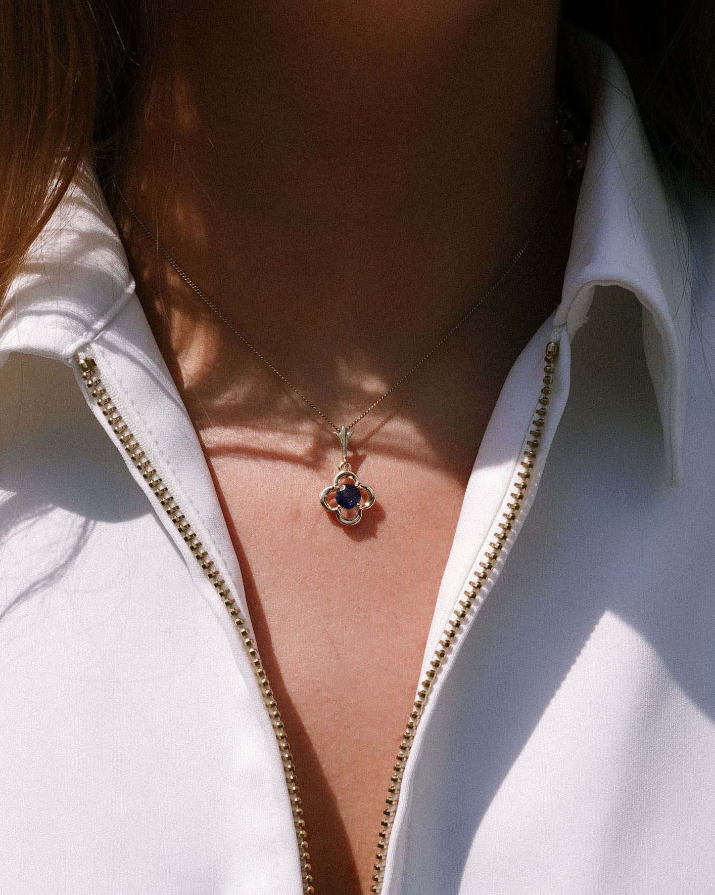 Chloé | Vintage Blueberry Quartz Pendant