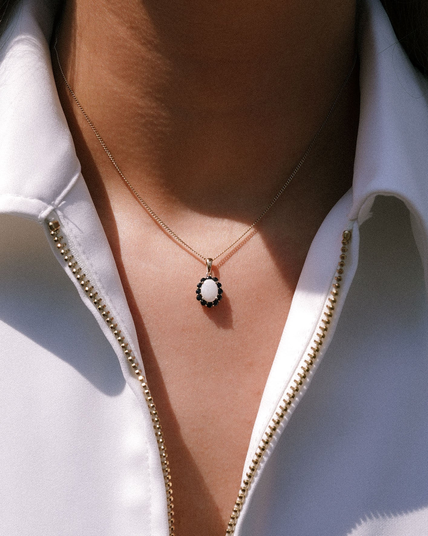 Sara | Vintage Sapphire & Opal Pendant