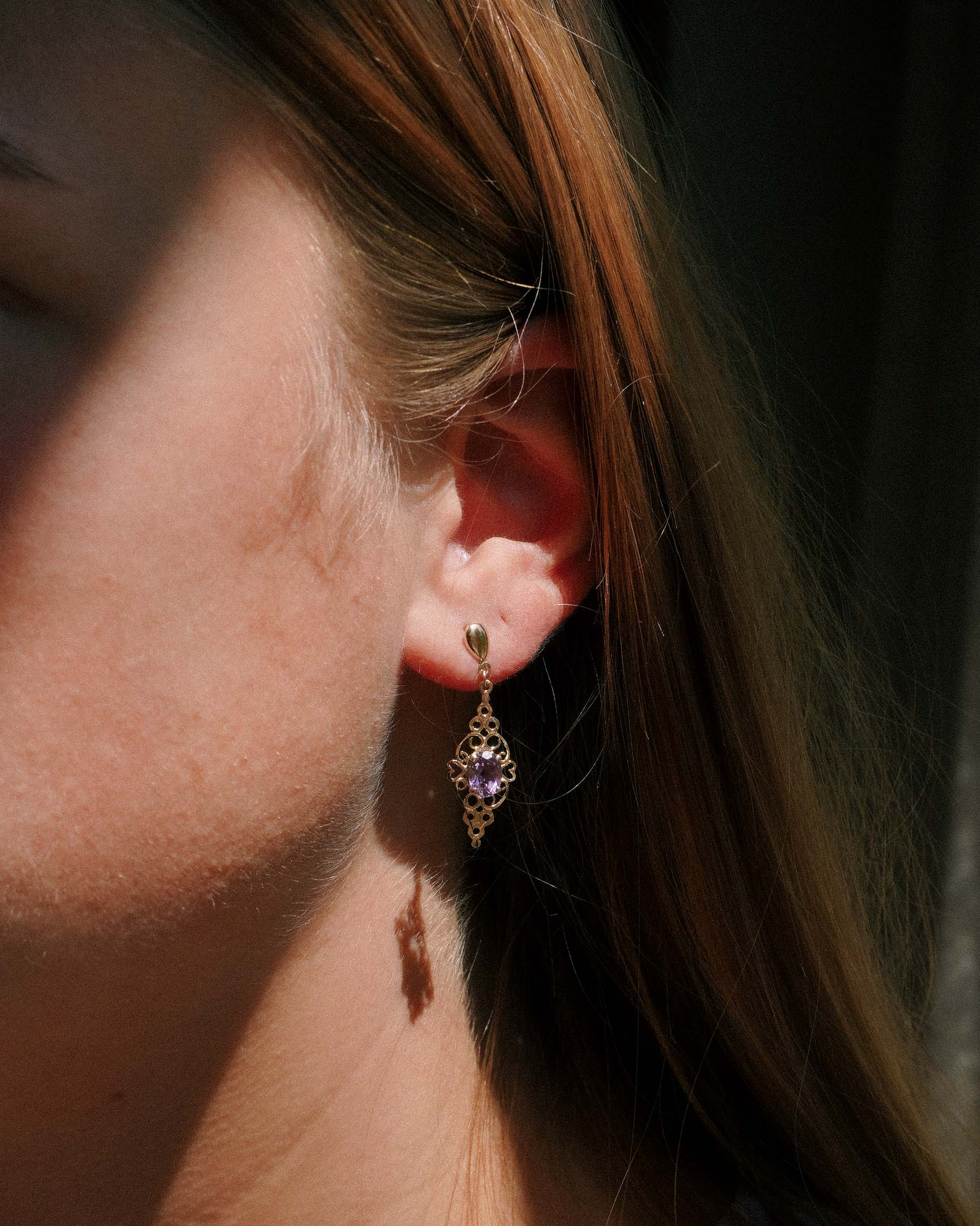 Oriane | Vintage Amethyst Earrings
