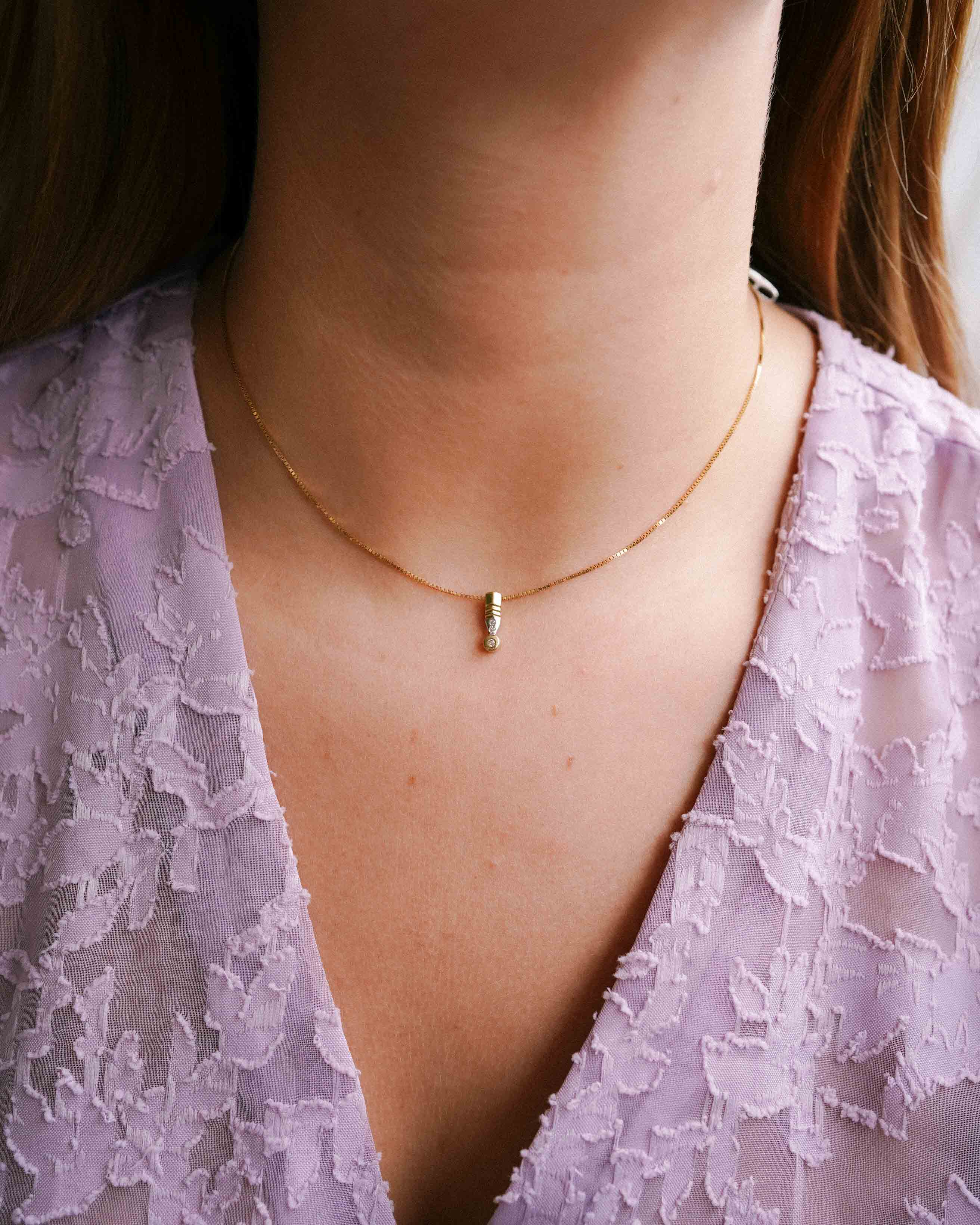 Aurelia | 14K White & Yellow Gold Diamonds (0.08ct) Pendant