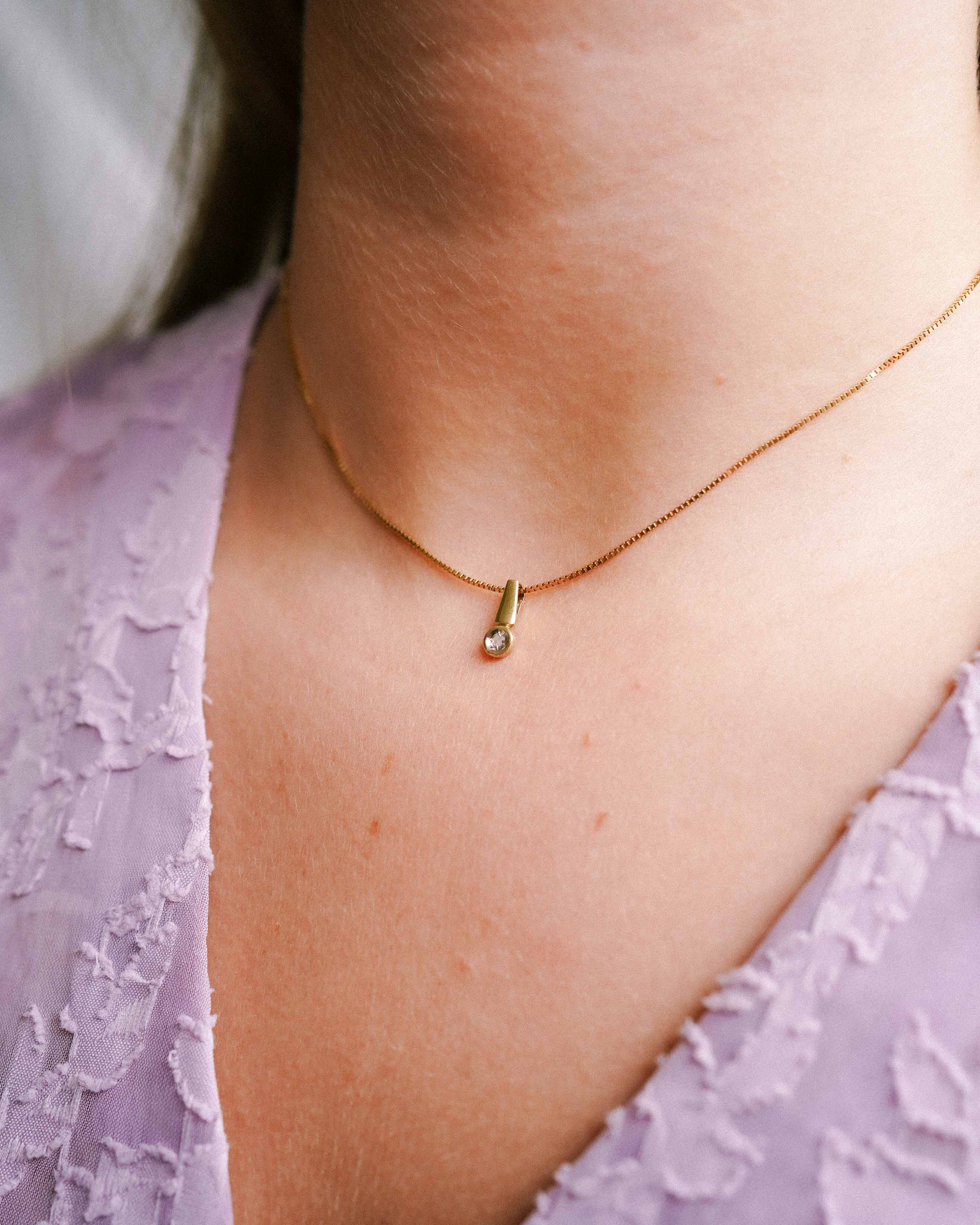 Mireille | 14K Yellow Gold Diamonds (0.03ct) Pendant