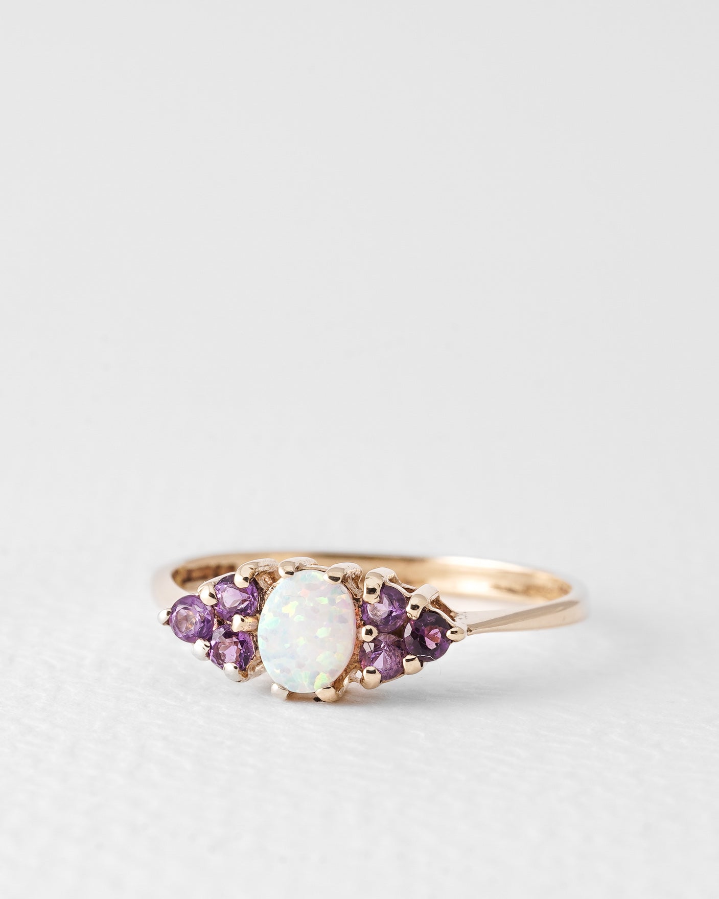 Jora | Vintage Amethyst & Opal Cluster Ring