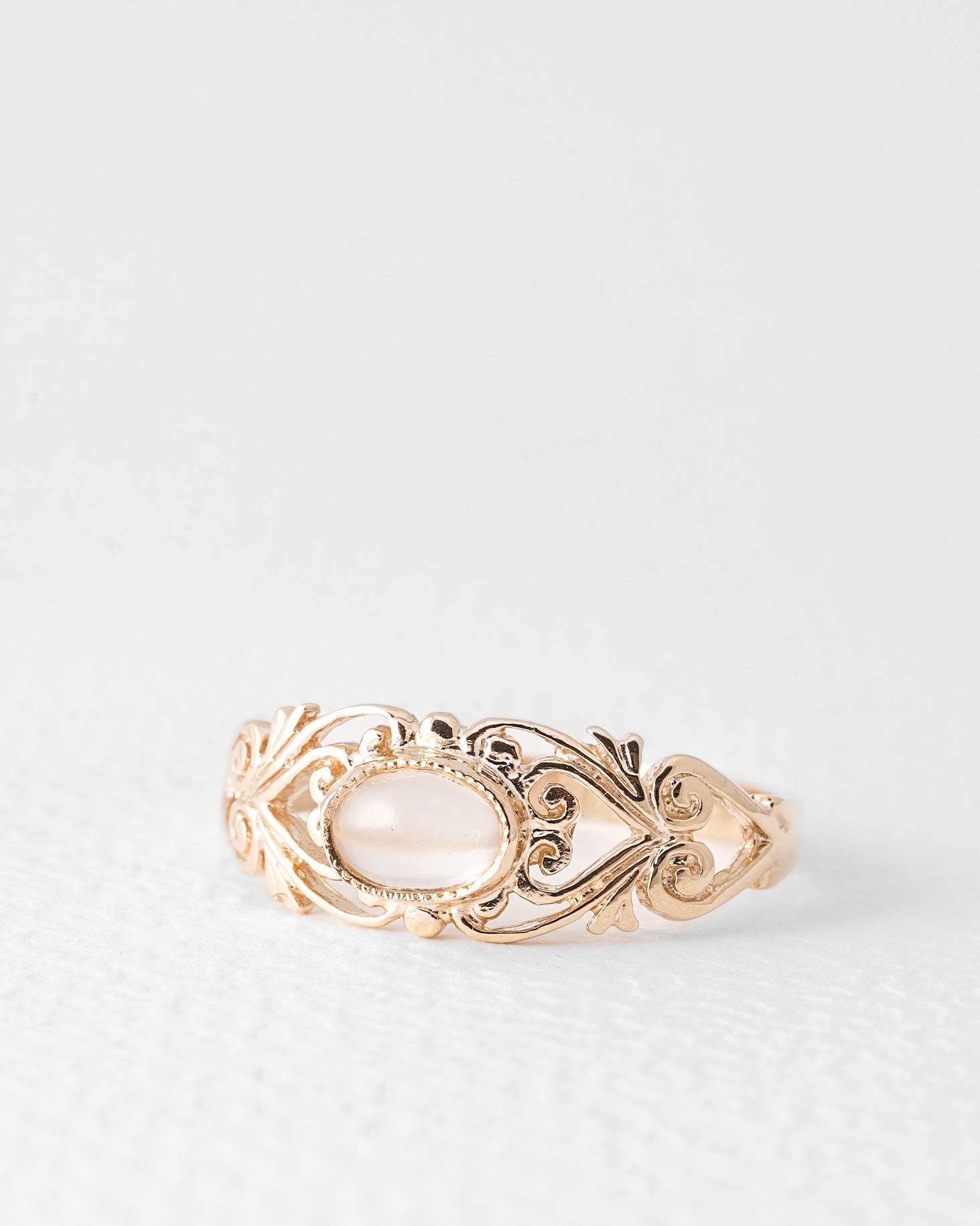 Zelia | Vintage Moonstone Solitaire Ring