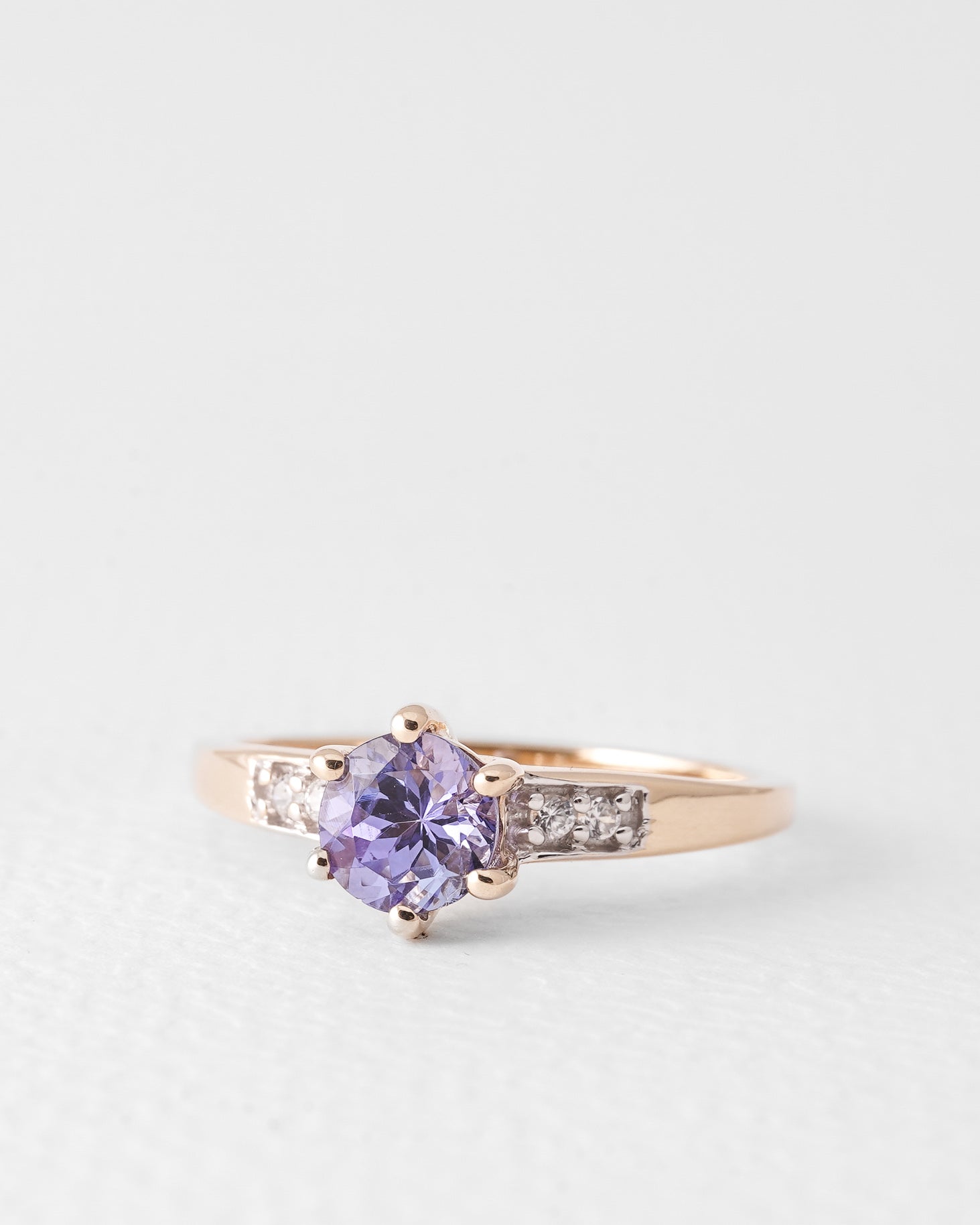 Niva | Vintage Tanzanite & White Sapphire Cluster Ring