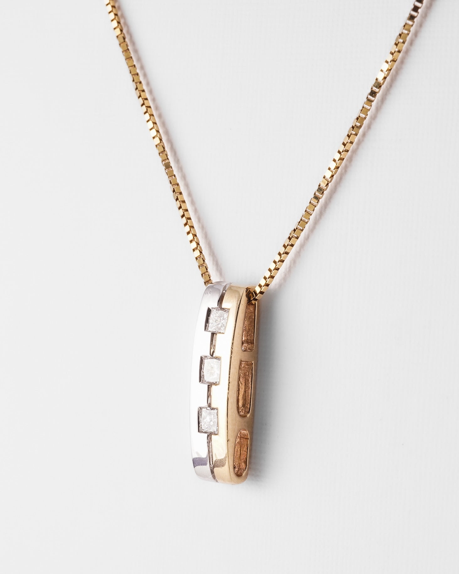 Ziva | 14K White & Yellow Gold Diamonds (0.26ct) Pendant